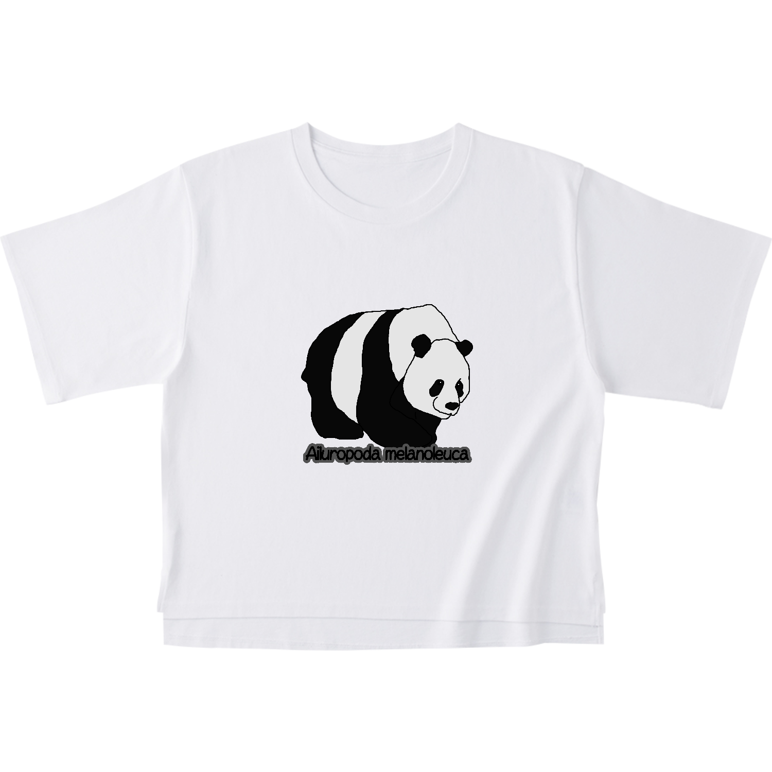 パンダのイラスト オープンエンドマックスウェイトウィメンズオーバーTシャツ