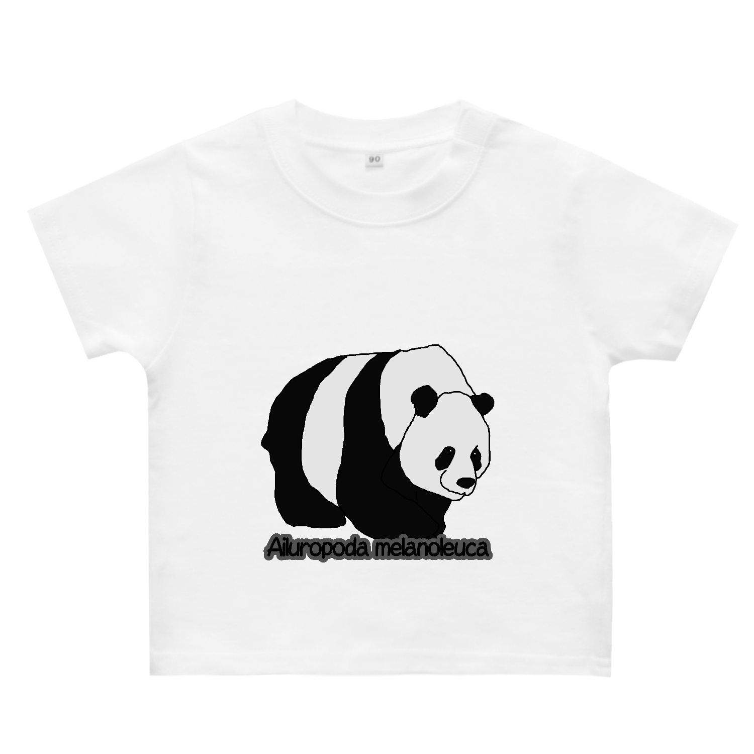 パンダのイラスト ヘビーウェイトベビーＴシャツ