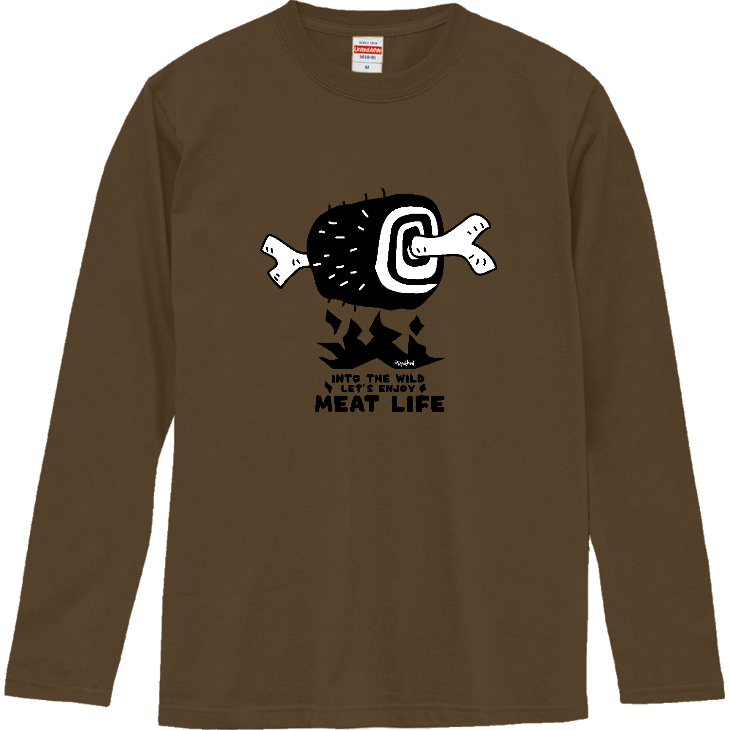 ミートライフ（黒） ロングスリーブTシャツ