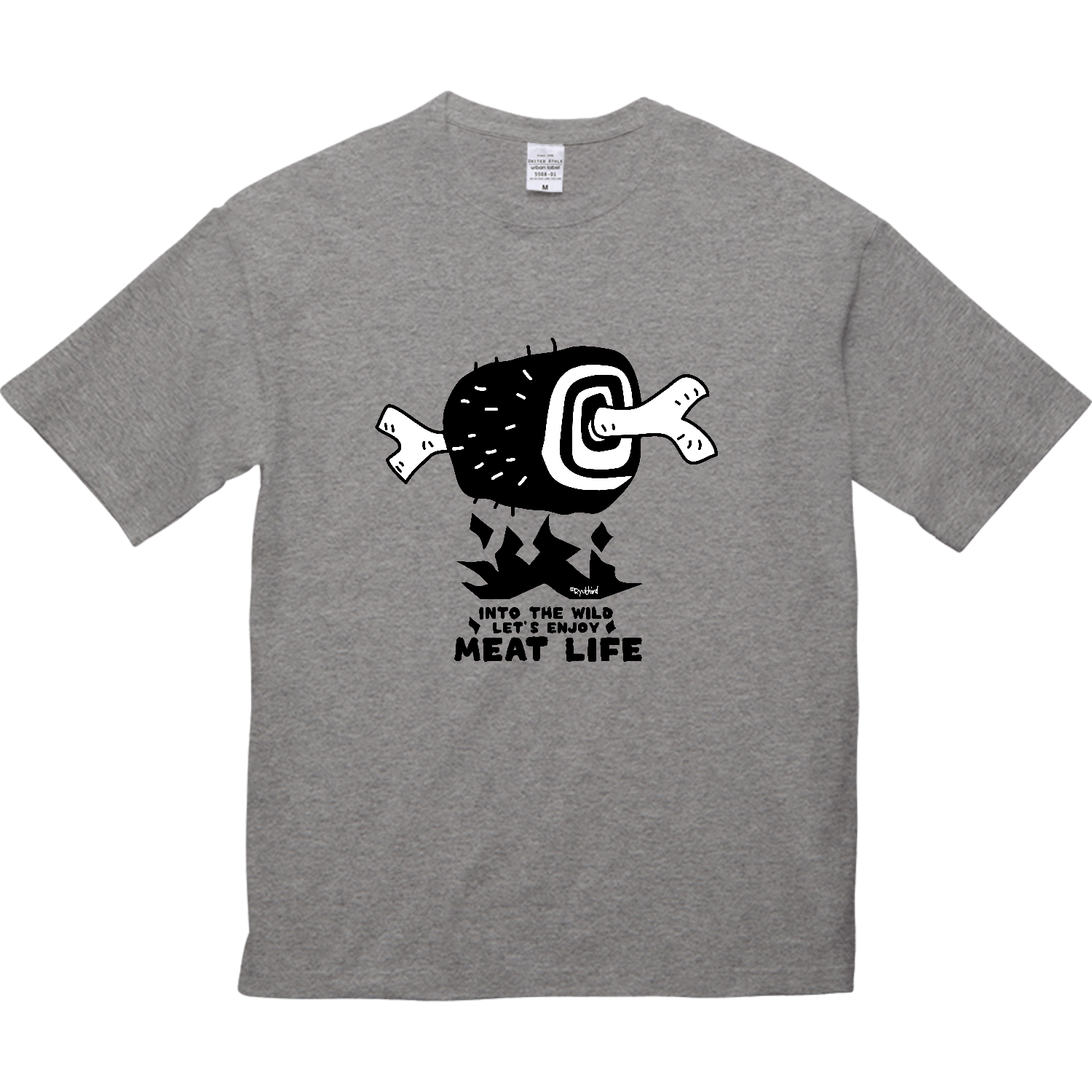ミートライフ（黒） 5.6オンス ビッグシルエット Ｔシャツ