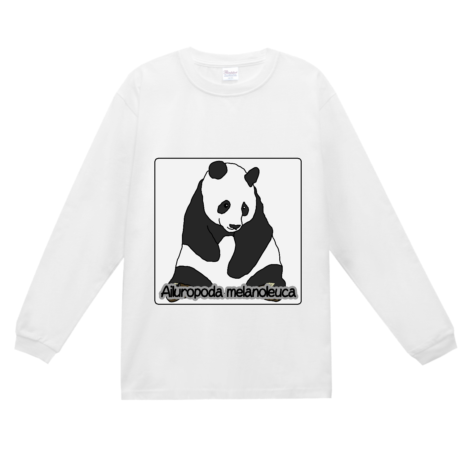 パンダのイラスト スーパーヘビー長袖Ｔシャツ