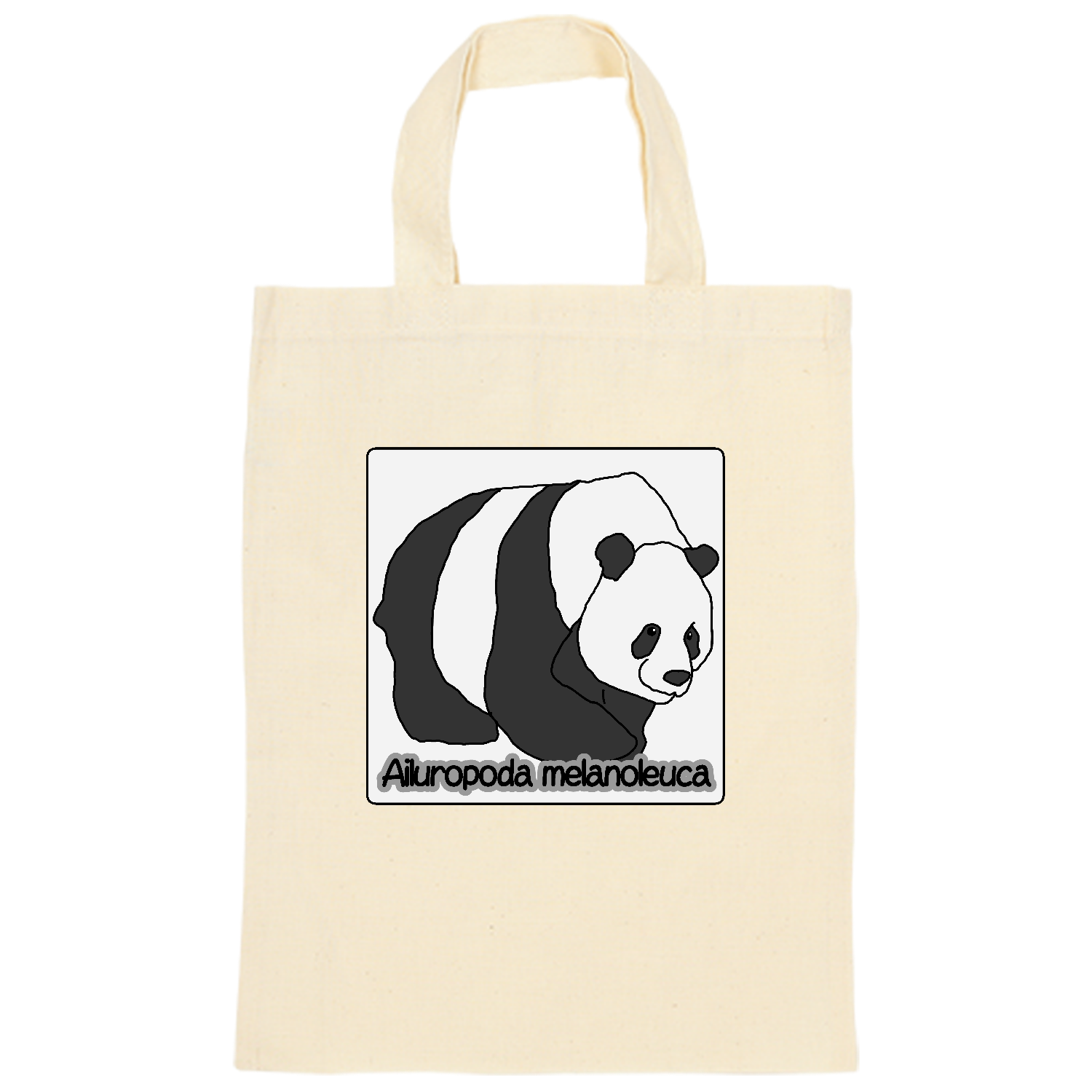 パンダのイラスト オーガニックコットンＡ４フラットバッグ