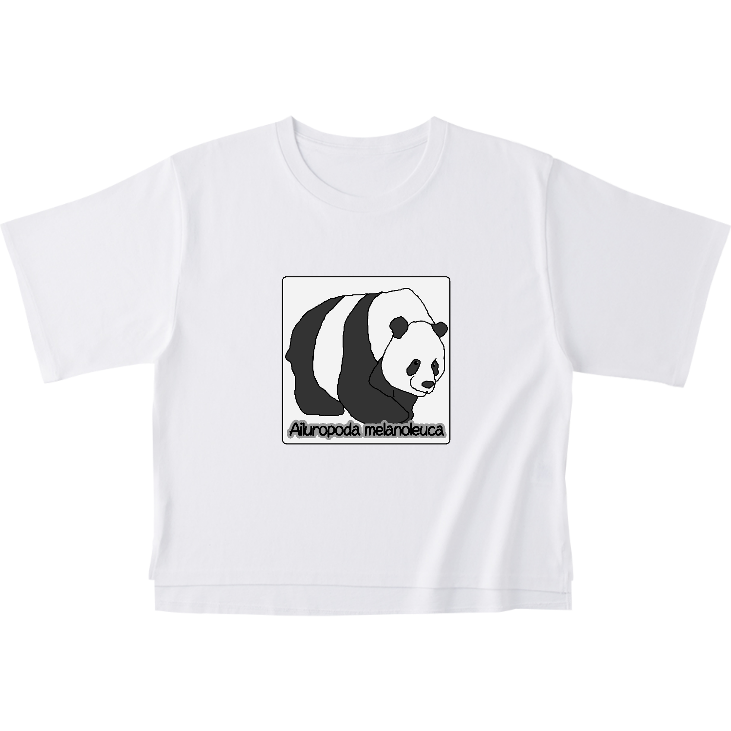パンダのイラスト オープンエンドマックスウェイトウィメンズオーバーTシャツ