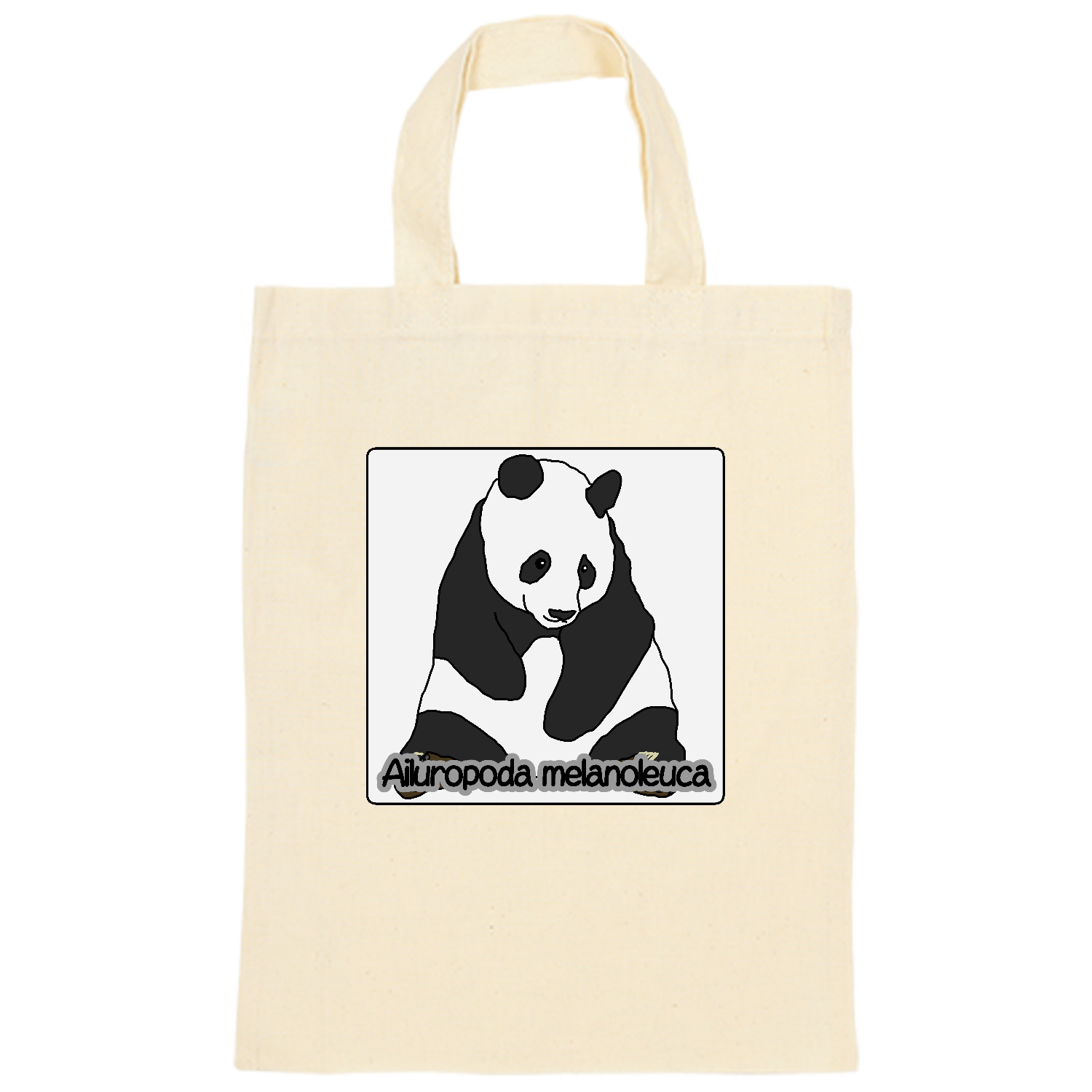 パンダのイラスト オーガニックコットンＡ４フラットバッグ