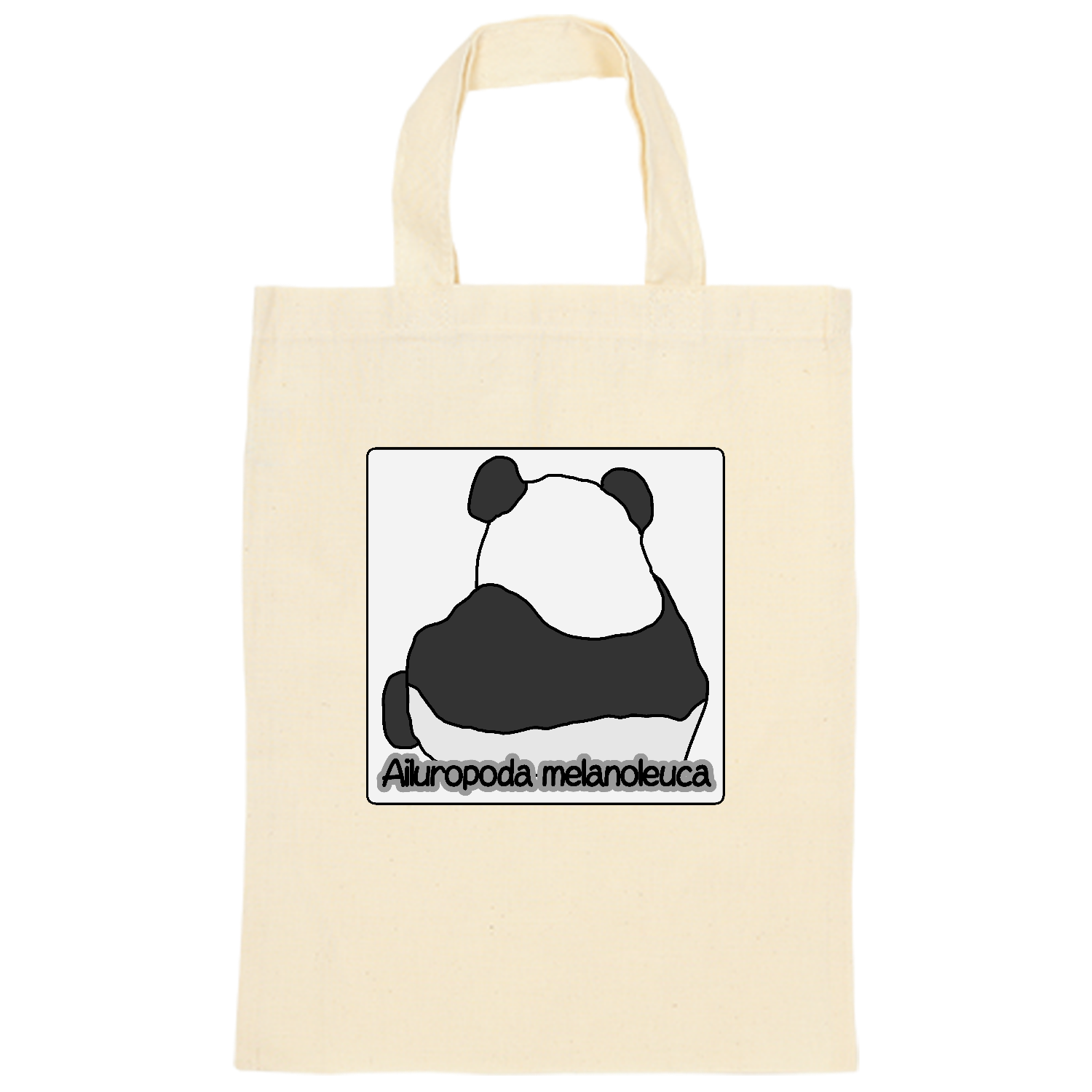パンダのイラスト オーガニックコットンＡ４フラットバッグ