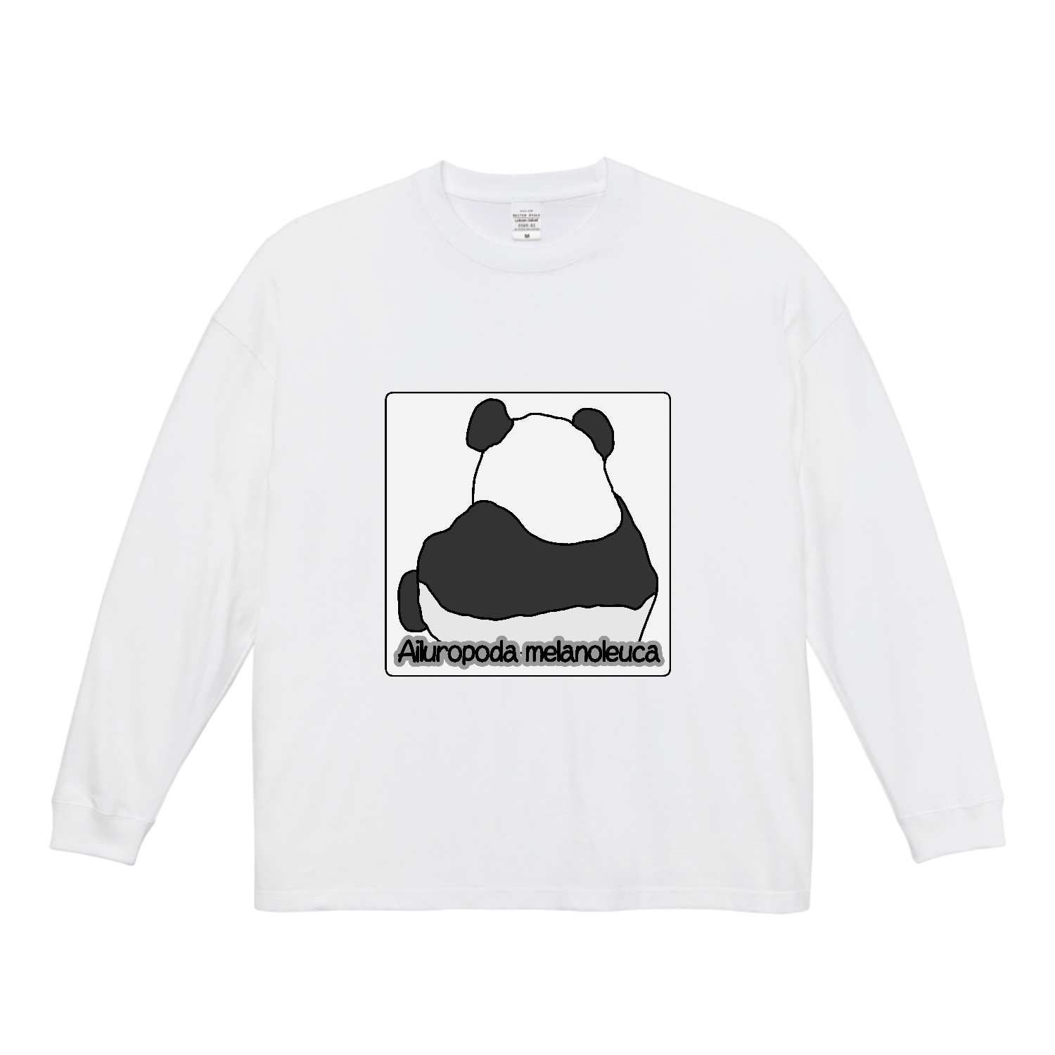 パンダのイラスト ビッグシルエットロングスリーブＴシャツ