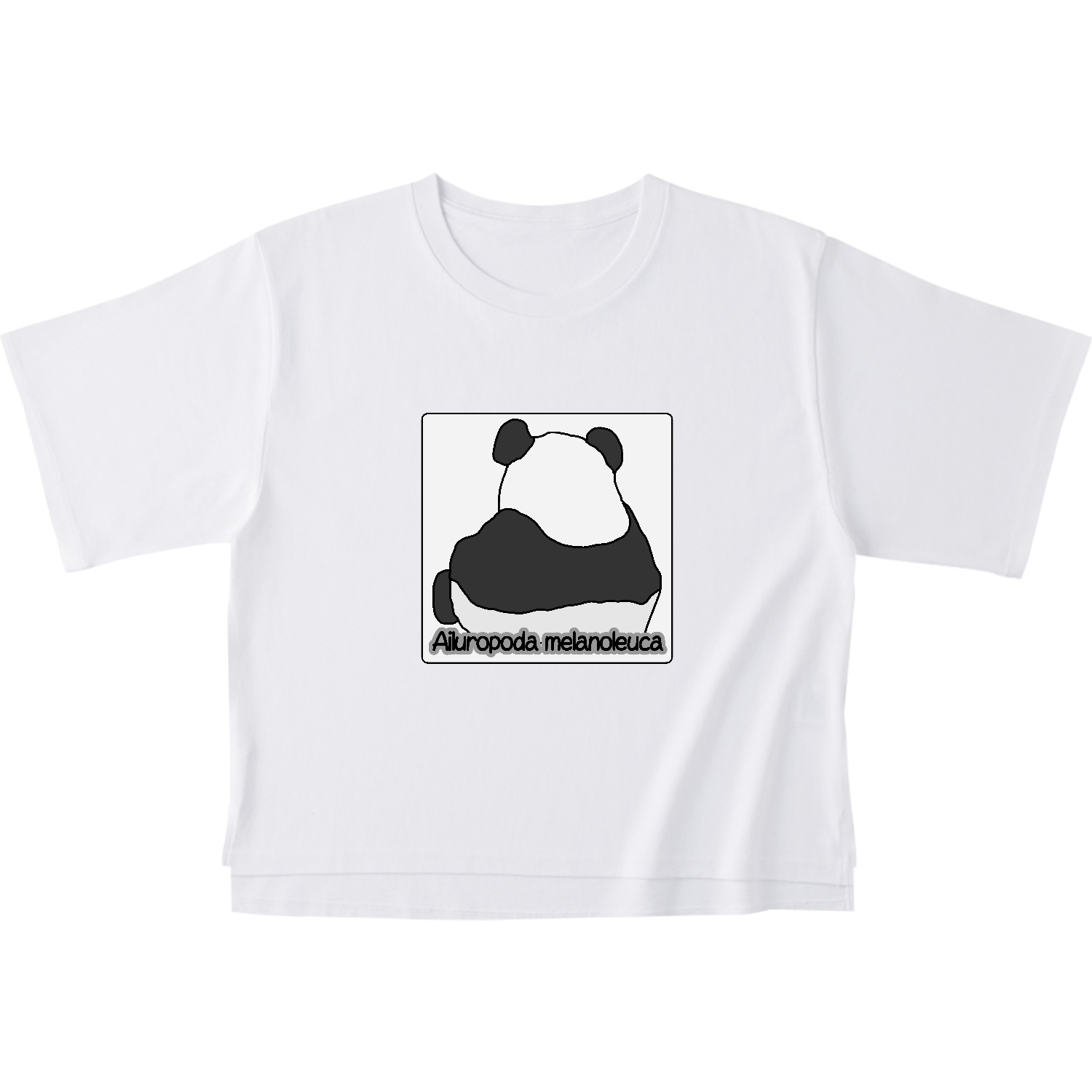 パンダのイラスト オープンエンドマックスウェイトウィメンズオーバーTシャツ