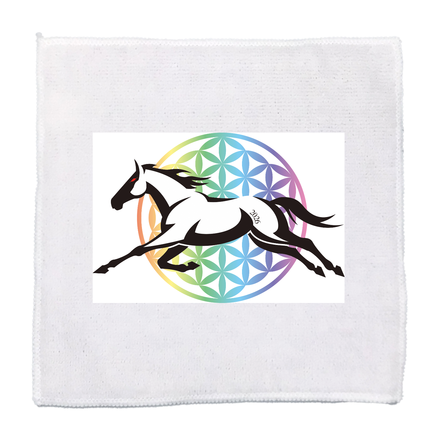 ケン巨匠のすべて馬くいくかもシリーズ マイクロファイバーハンカチ25cm