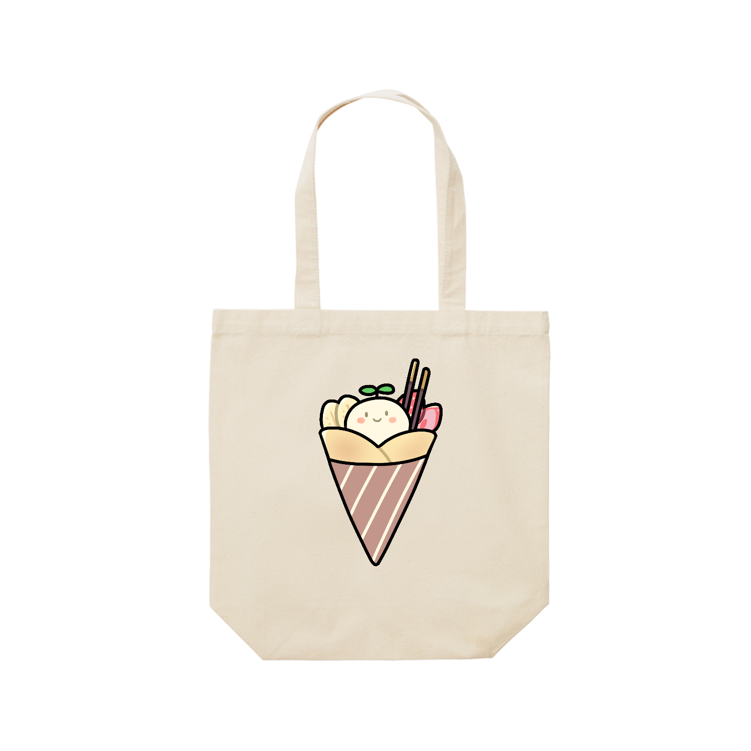 クレープ レギュラーキャンバストートバッグ(M) (フルカラー転写プリント)