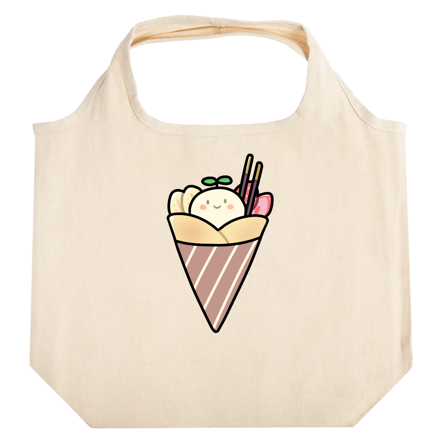 クレープ たためるマルシェ【白プリントあり】