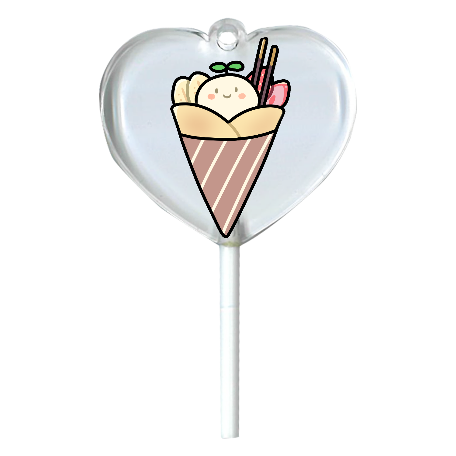 クレープ ハートキャンディアクリルチャーム