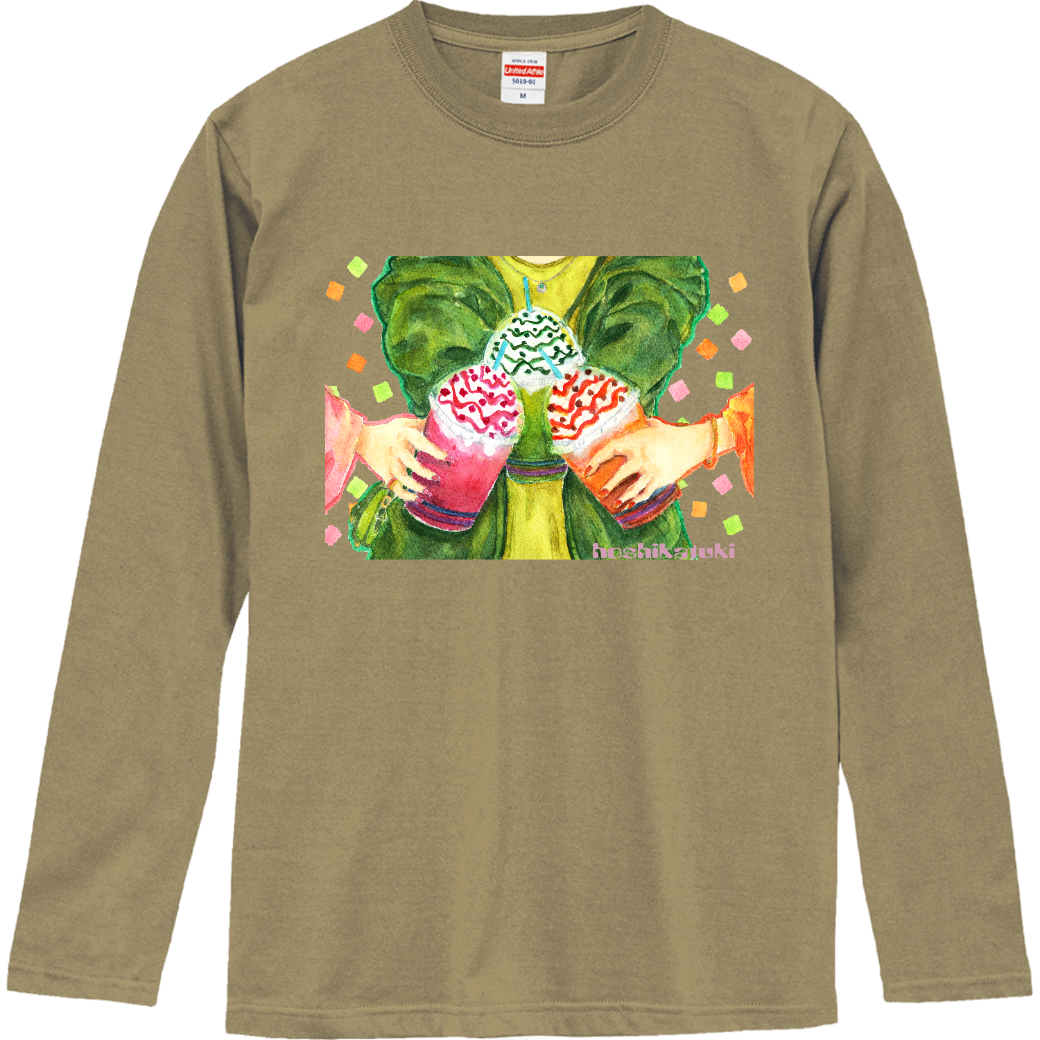 推し色フラペチーノ ロングスリーブTシャツ