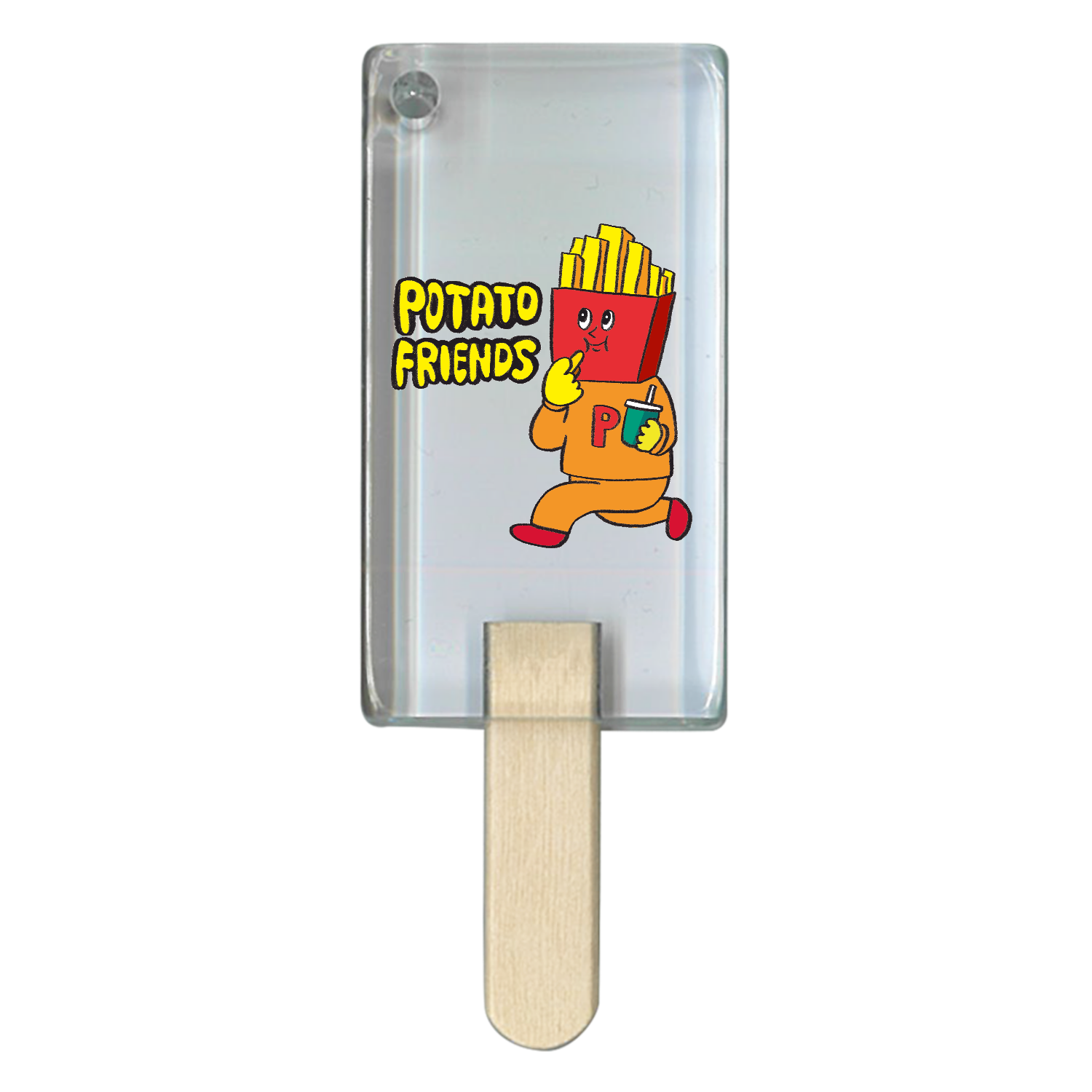 キャラクターシリーズ「ポテトを食べるポテトマン」 アイス型アクリルチャーム