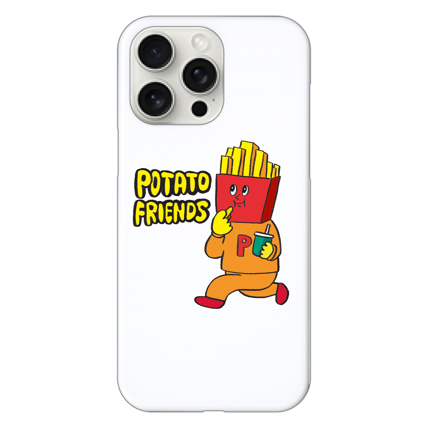 キャラクターシリーズ「ポテトを食べるポテトマン」 iPhone15 Pro Max (ハードケース)