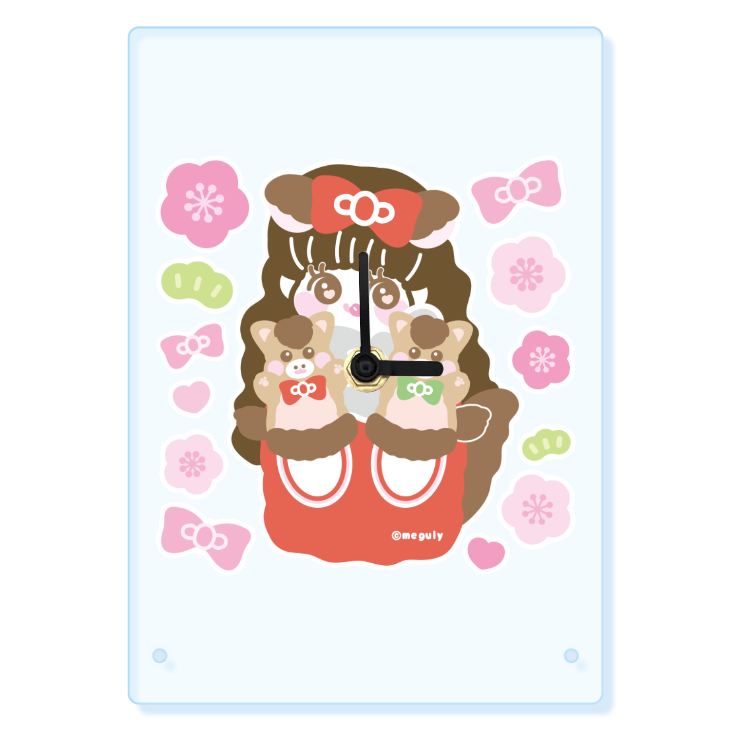 お正月2026 アクリル置き時計