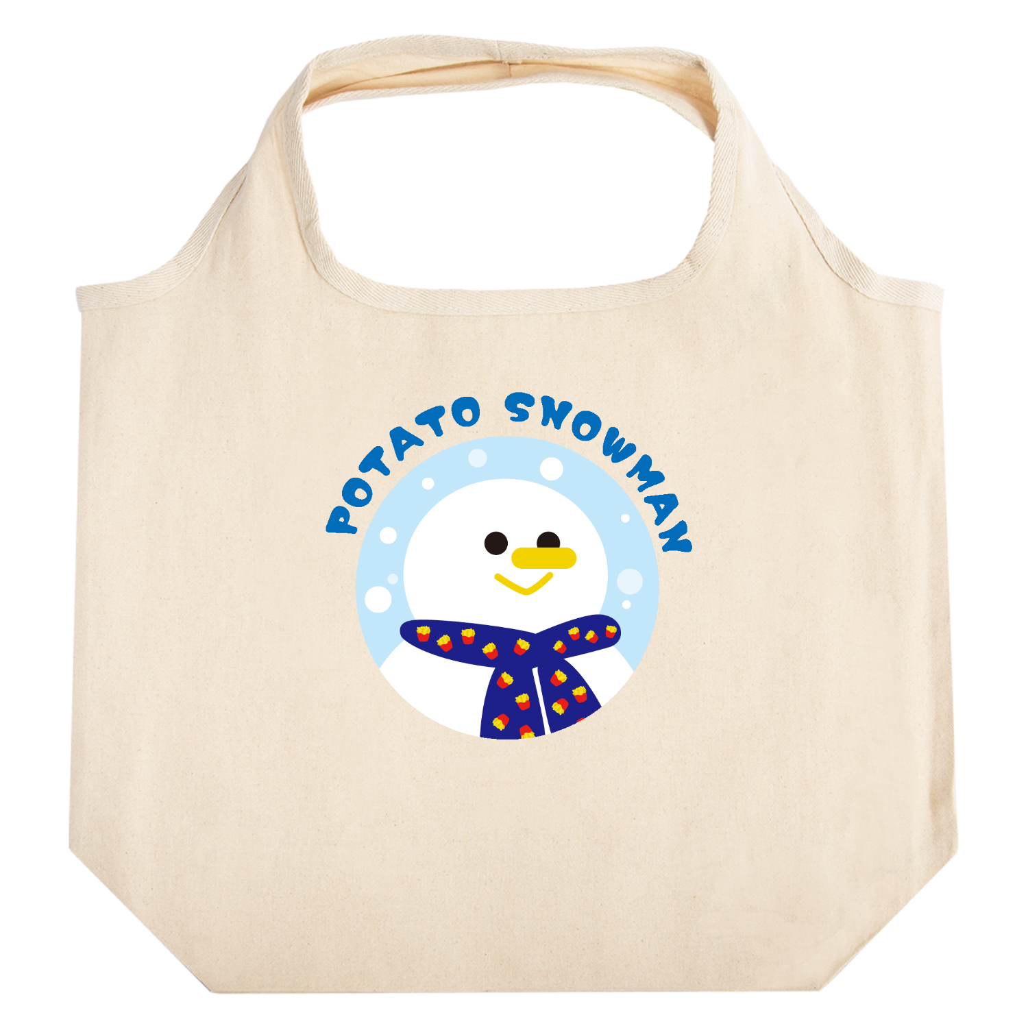 グラフィックシリーズ「ポテトスノーマン」 たためるマルシェ【白プリントあり】