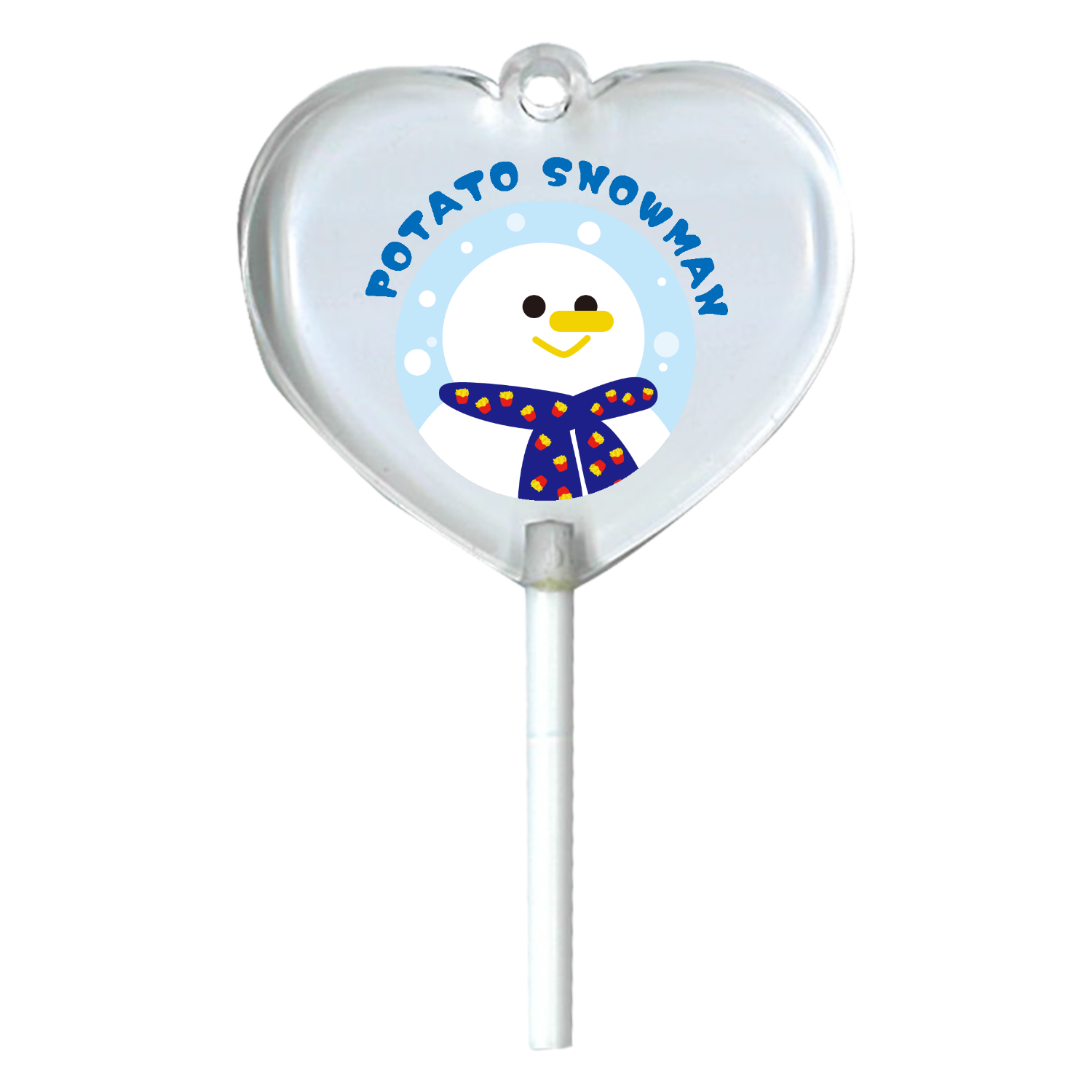 グラフィックシリーズ「ポテトスノーマン」 ハートキャンディアクリルチャーム