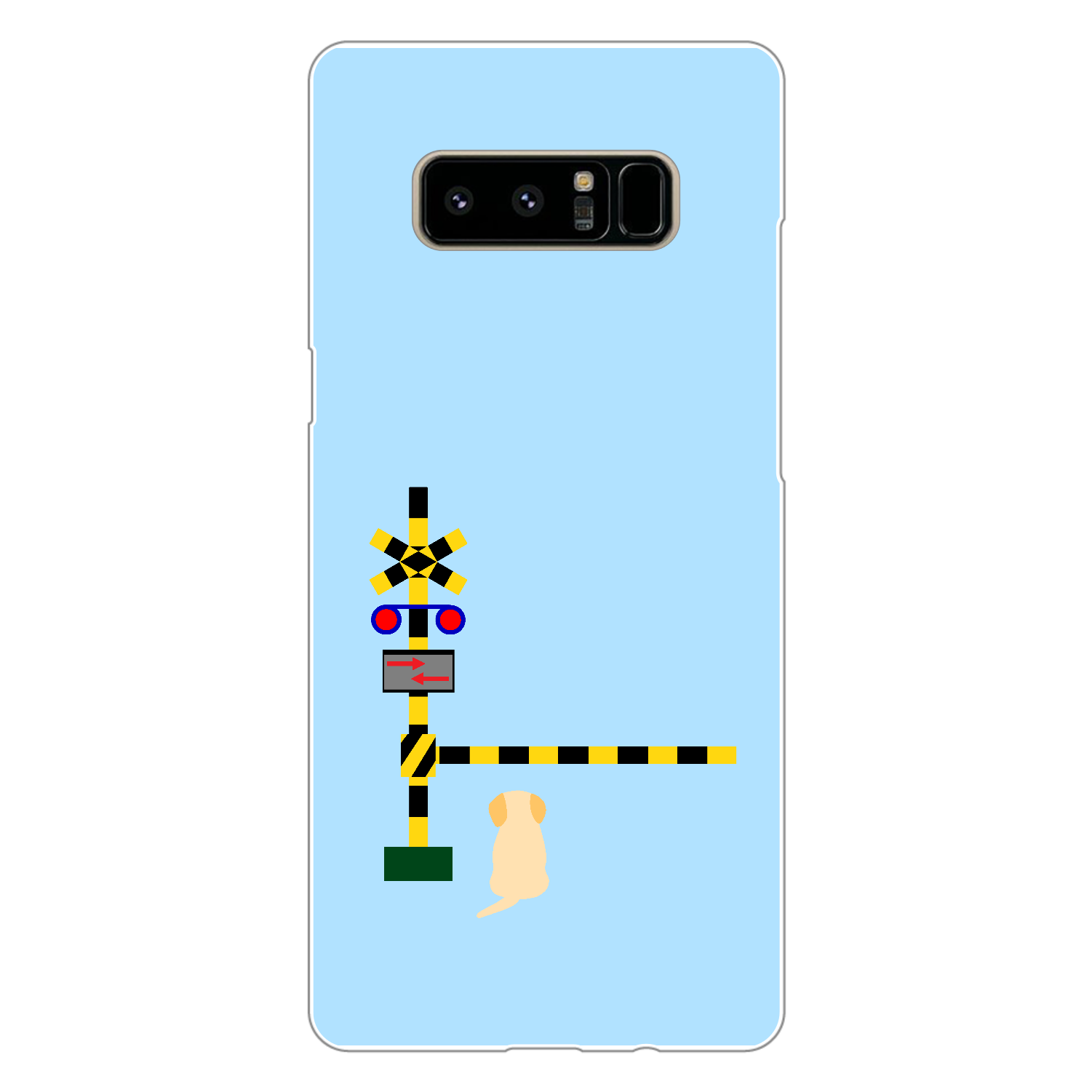踏切のわんこ（あお） Galaxy Note8（白）