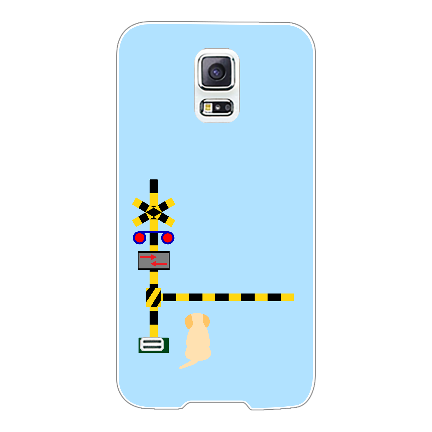 踏切のわんこ（あお） Galaxy S5(SC-04F/SCL23)