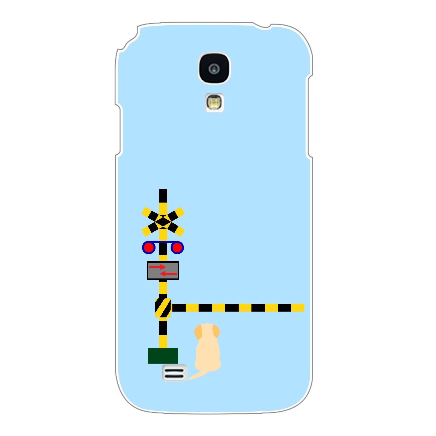 踏切のわんこ（あお） Galaxy S4(SC-04E)