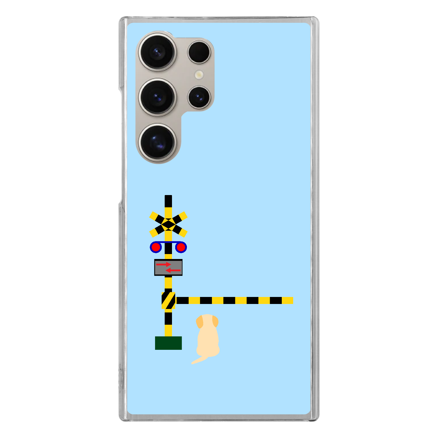 踏切のわんこ（あお） Galaxy S24 Ultra (SC-52E/SCG26) ハードケース