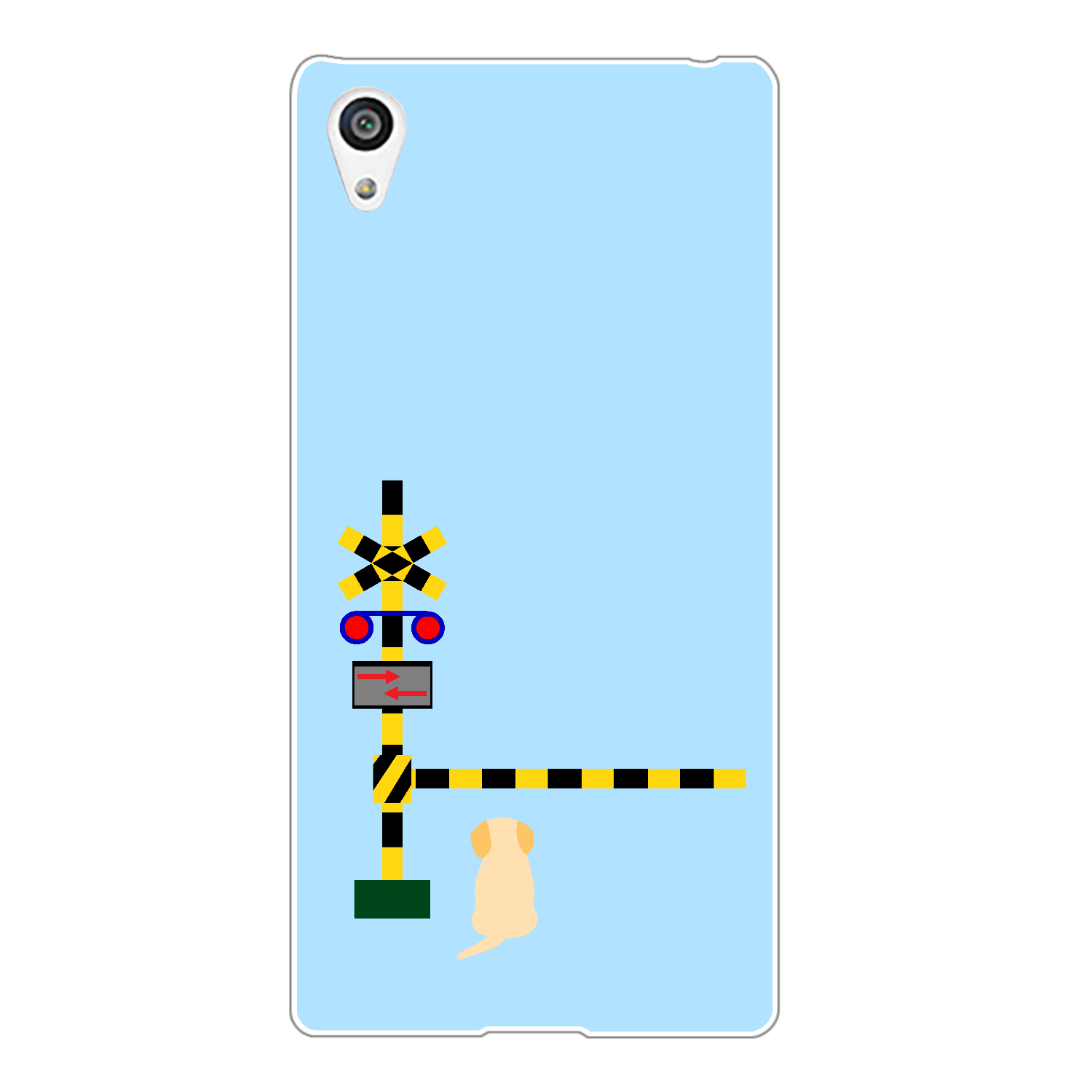 踏切のわんこ（あお） Xperia Z5(SO-01H/SOV32/501SO)