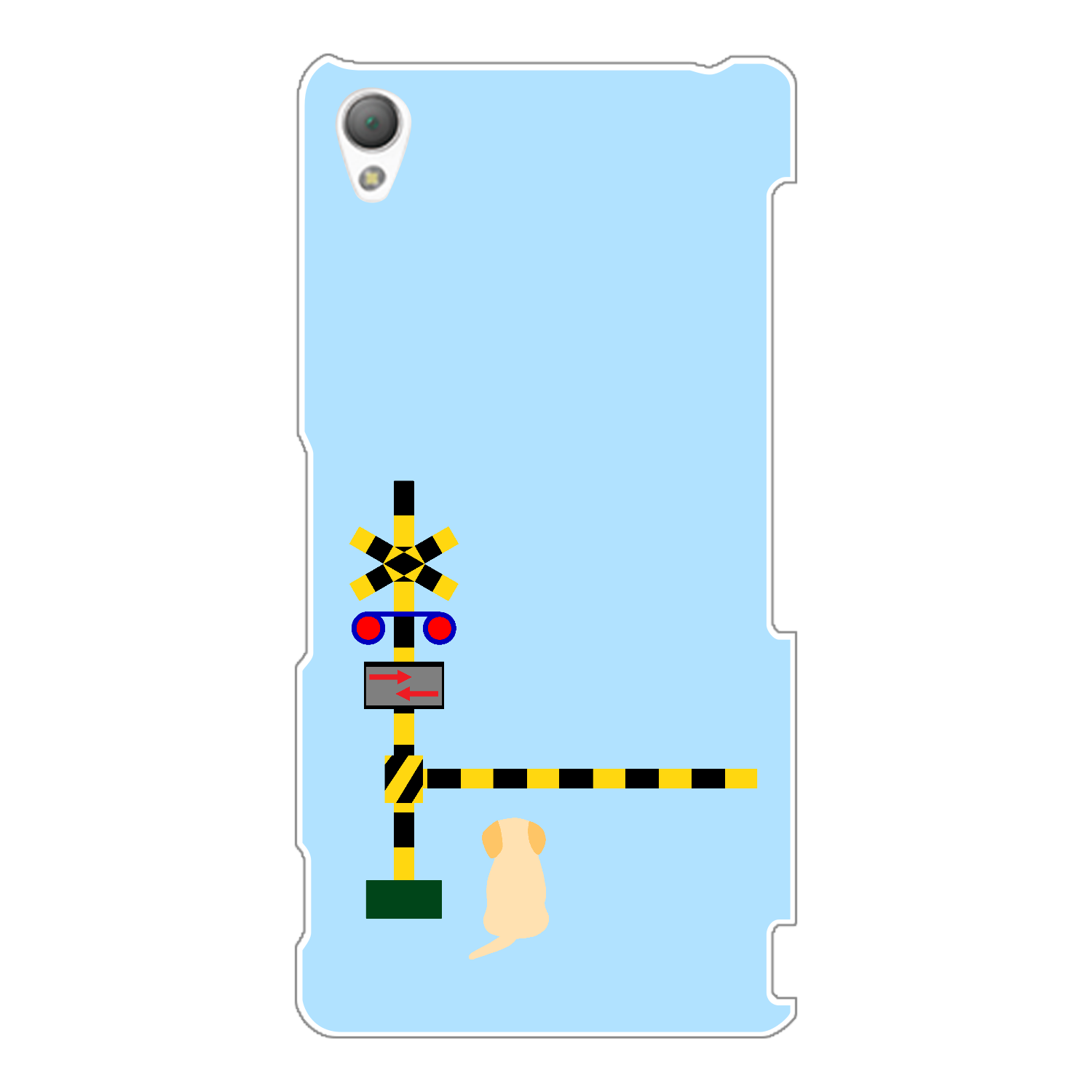 踏切のわんこ（あお） Xperia Z3(SO-01G/SOL26/401SO)