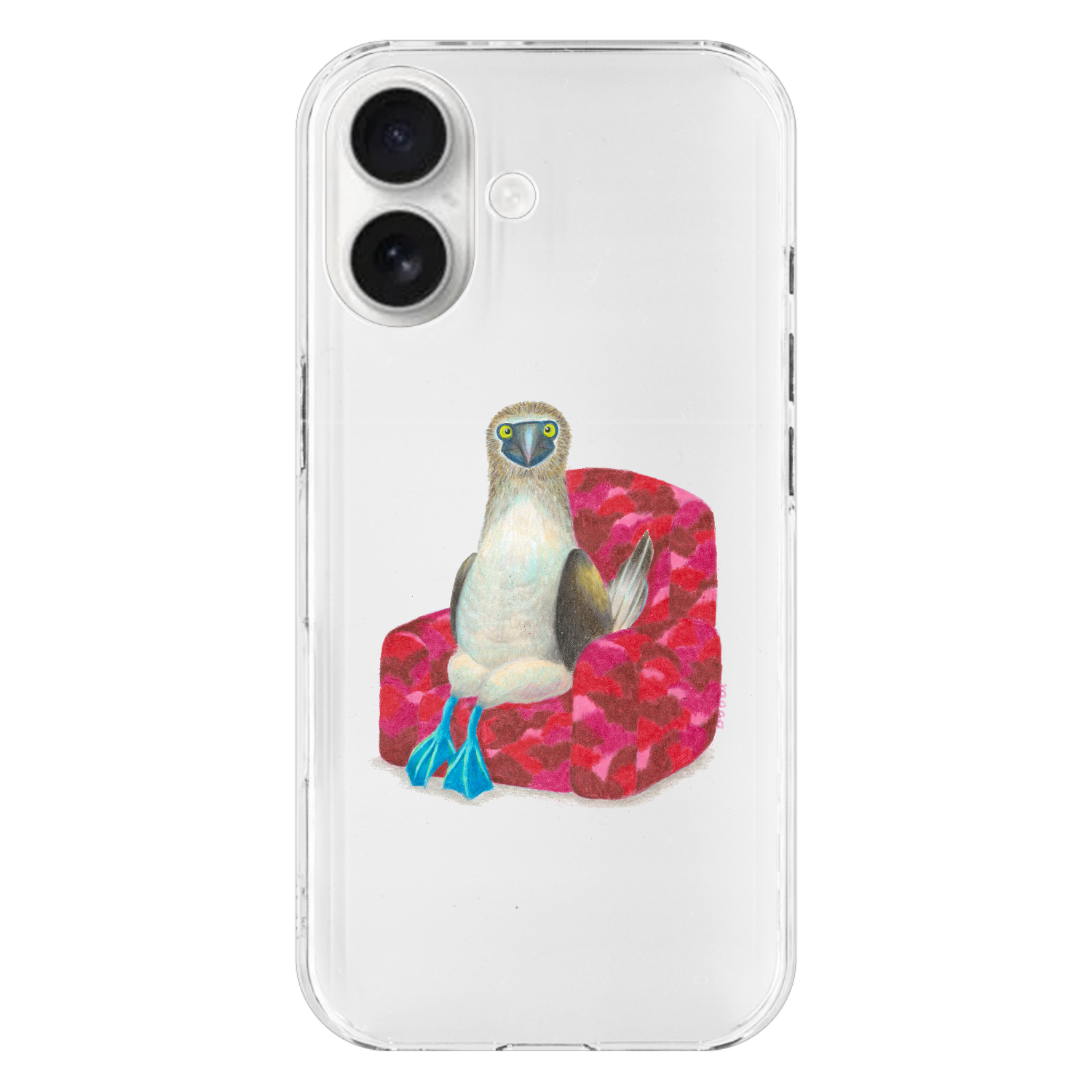 【moco.】アオアシカツオドリの撮影 iPhone17 (透明)(ハードケース)