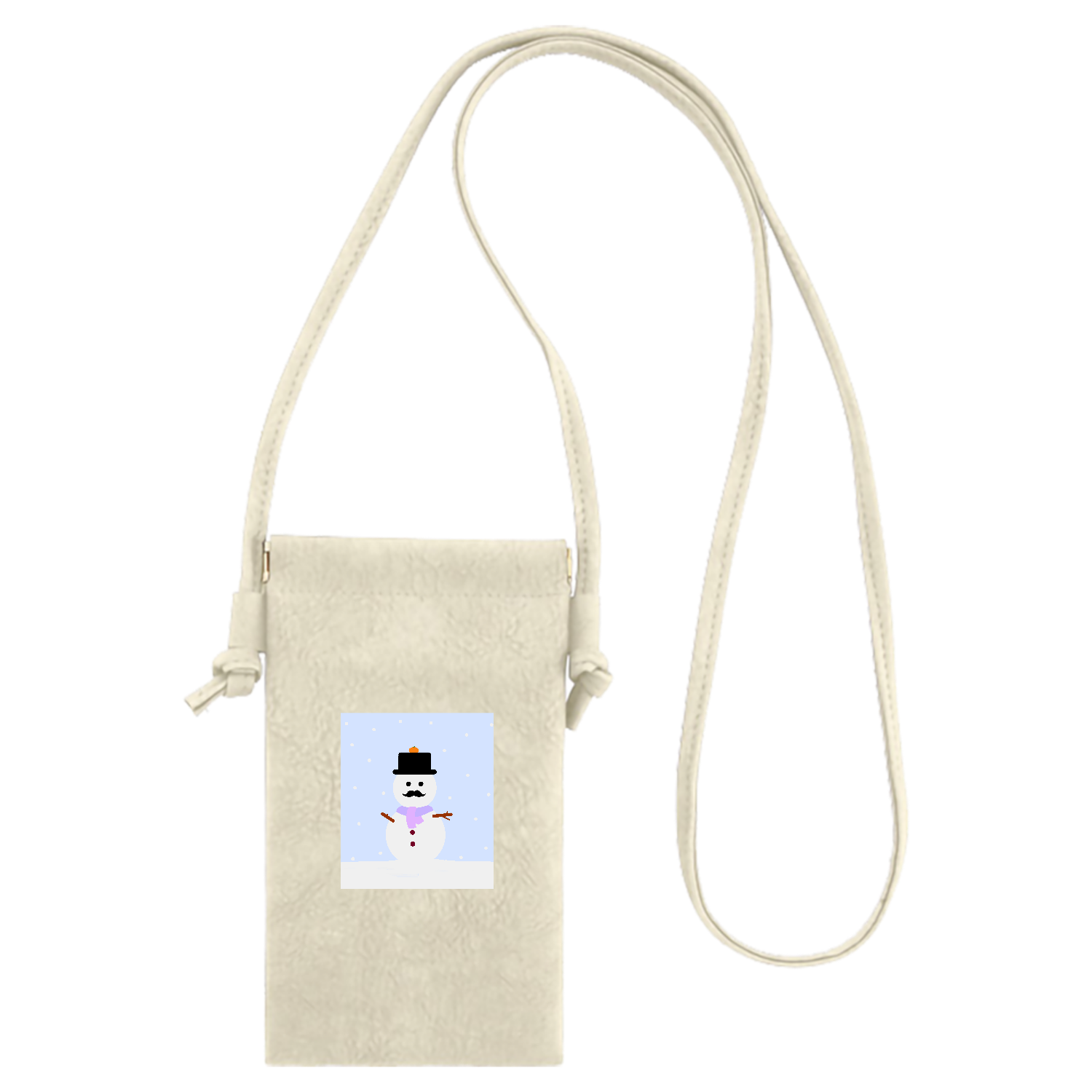 雪だるま イージーオープンスマホネックポーチ