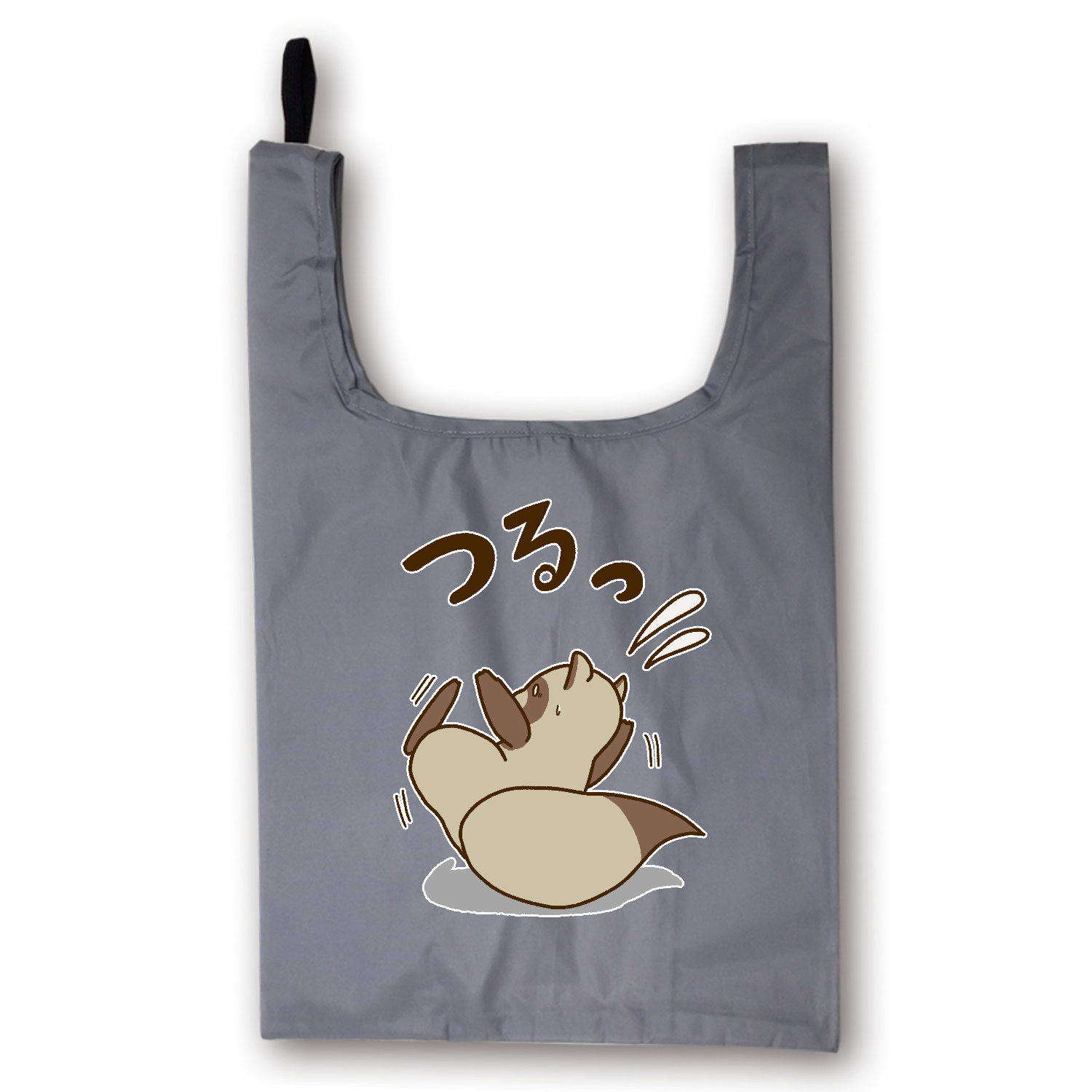 足を滑らせるたぬき ポリマルシェバッグ