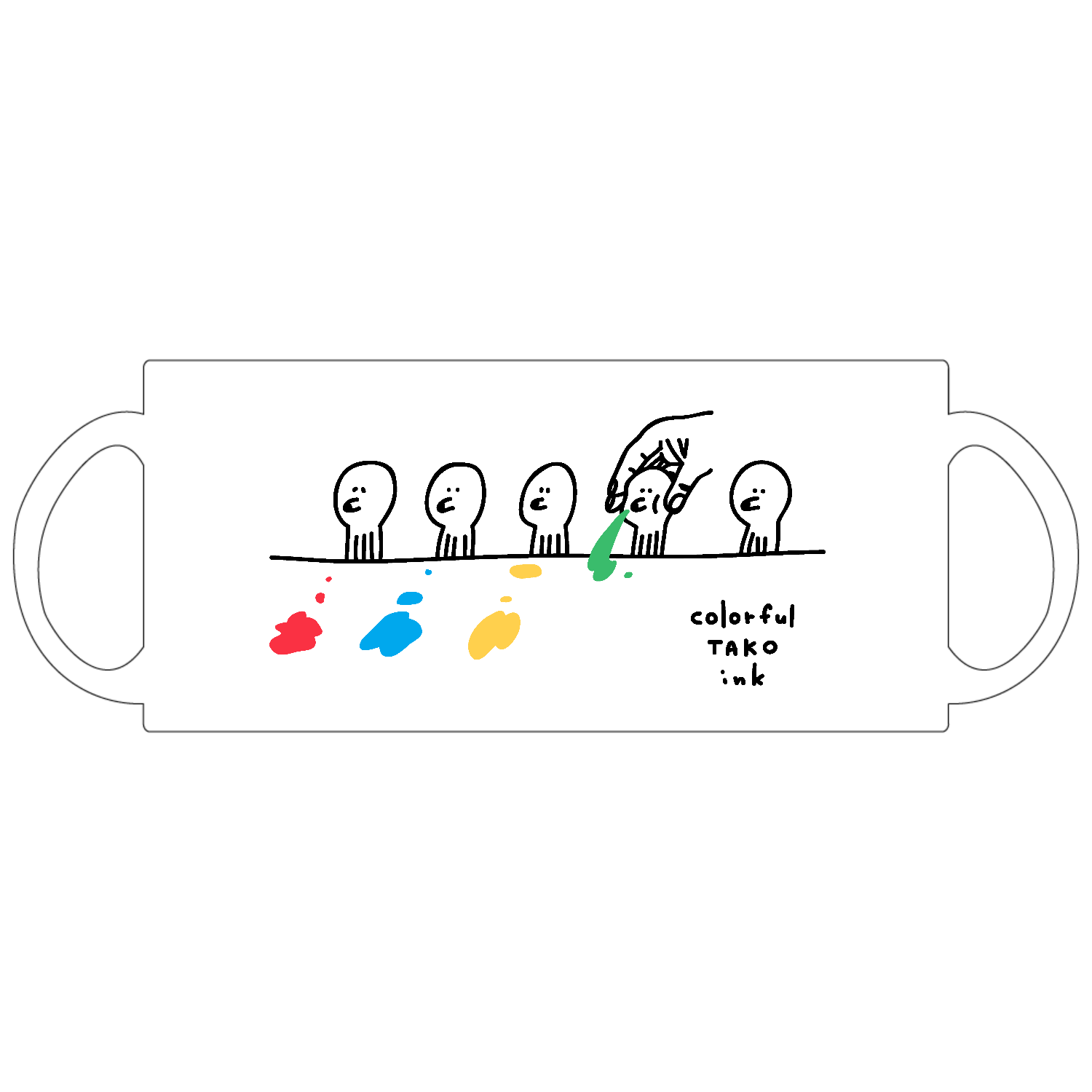 カラフルタコインク定番マグカップ1