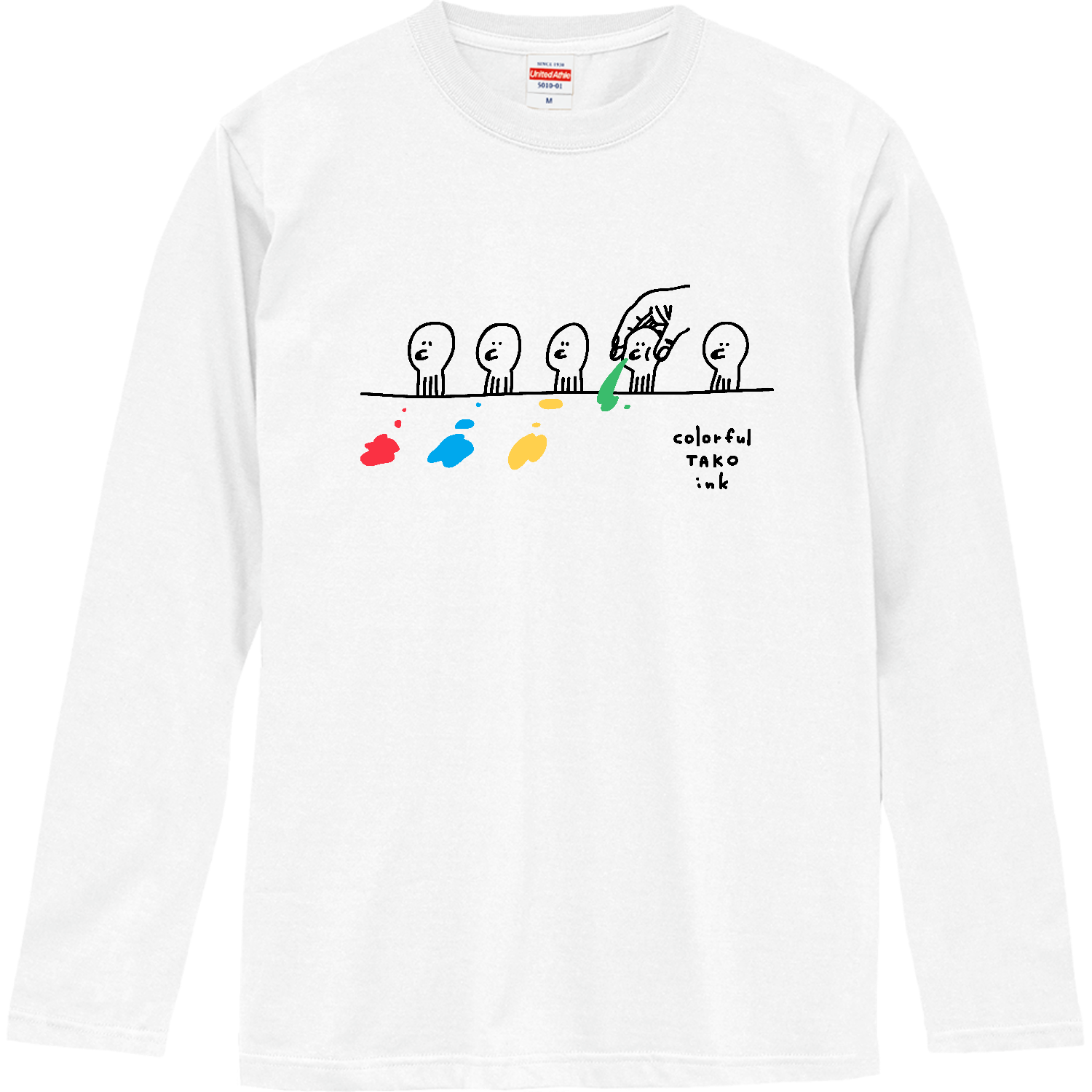 カラフルタコインク ロングスリーブTシャツ