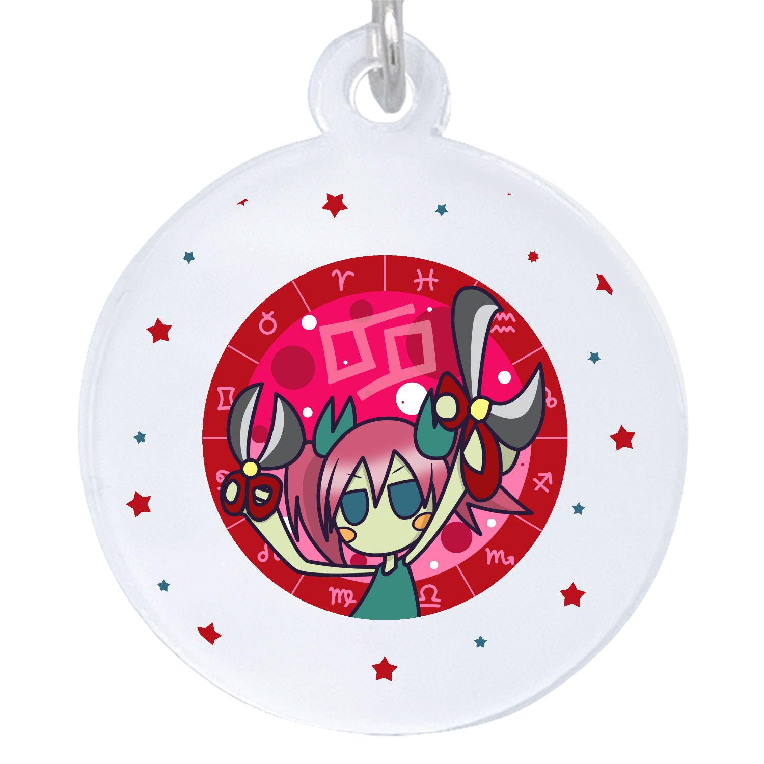 かに座・パターン2フルカラー アクリルアンブレラマーカー(丸型4cm