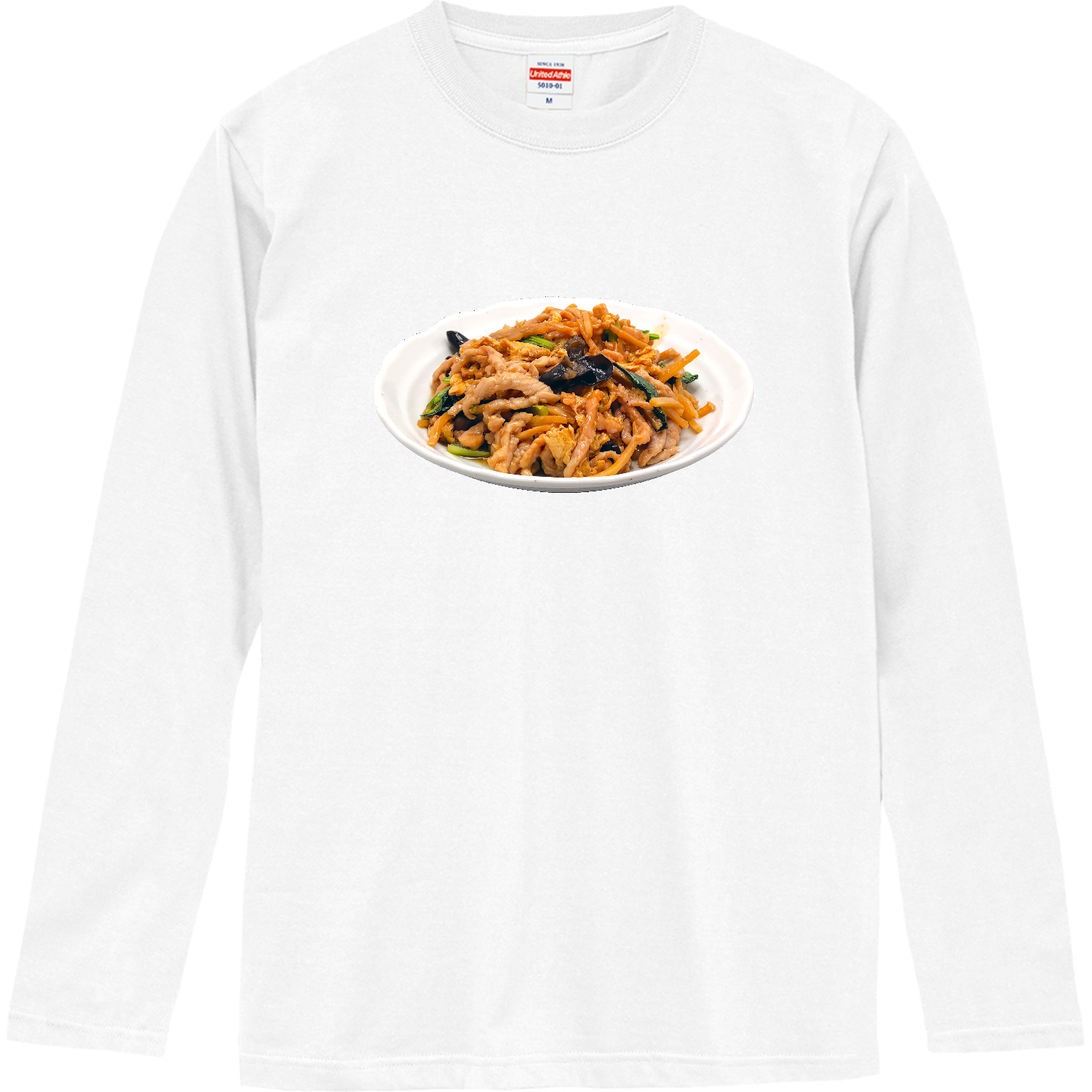 豚肉たまご炒め（肉嫩蛋滑） ロングスリーブTシャツ
