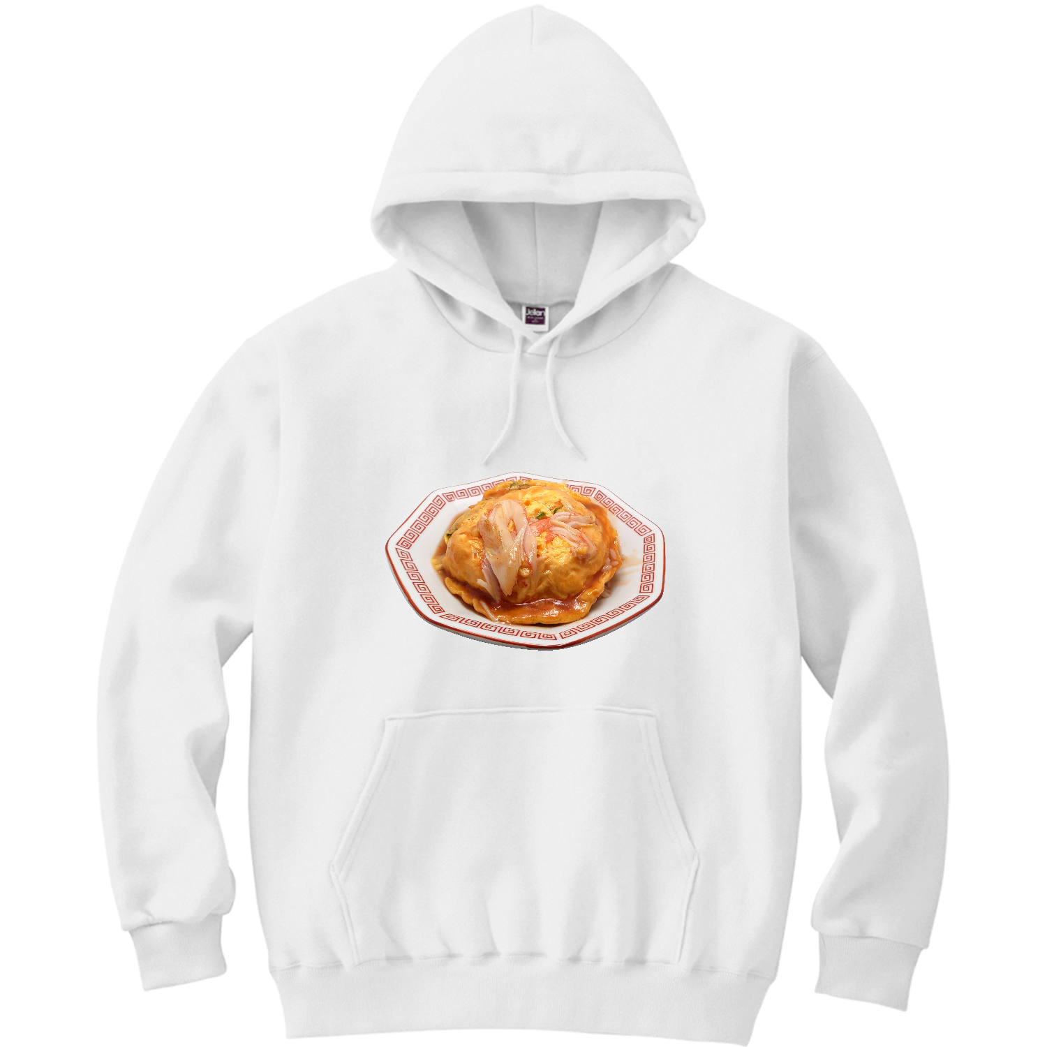 かに玉天津飯（芙蓉蟹） 軽量プルパーカー (長袖プリント)