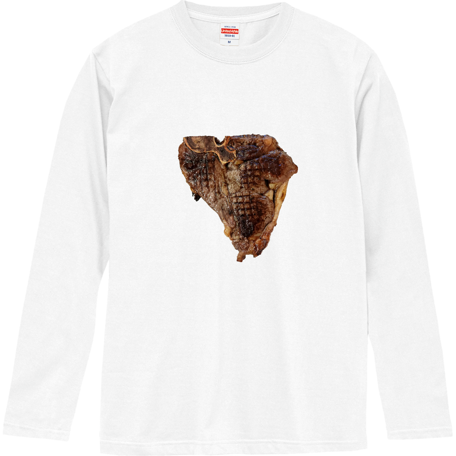 Tボーンステーキ ロングスリーブTシャツ