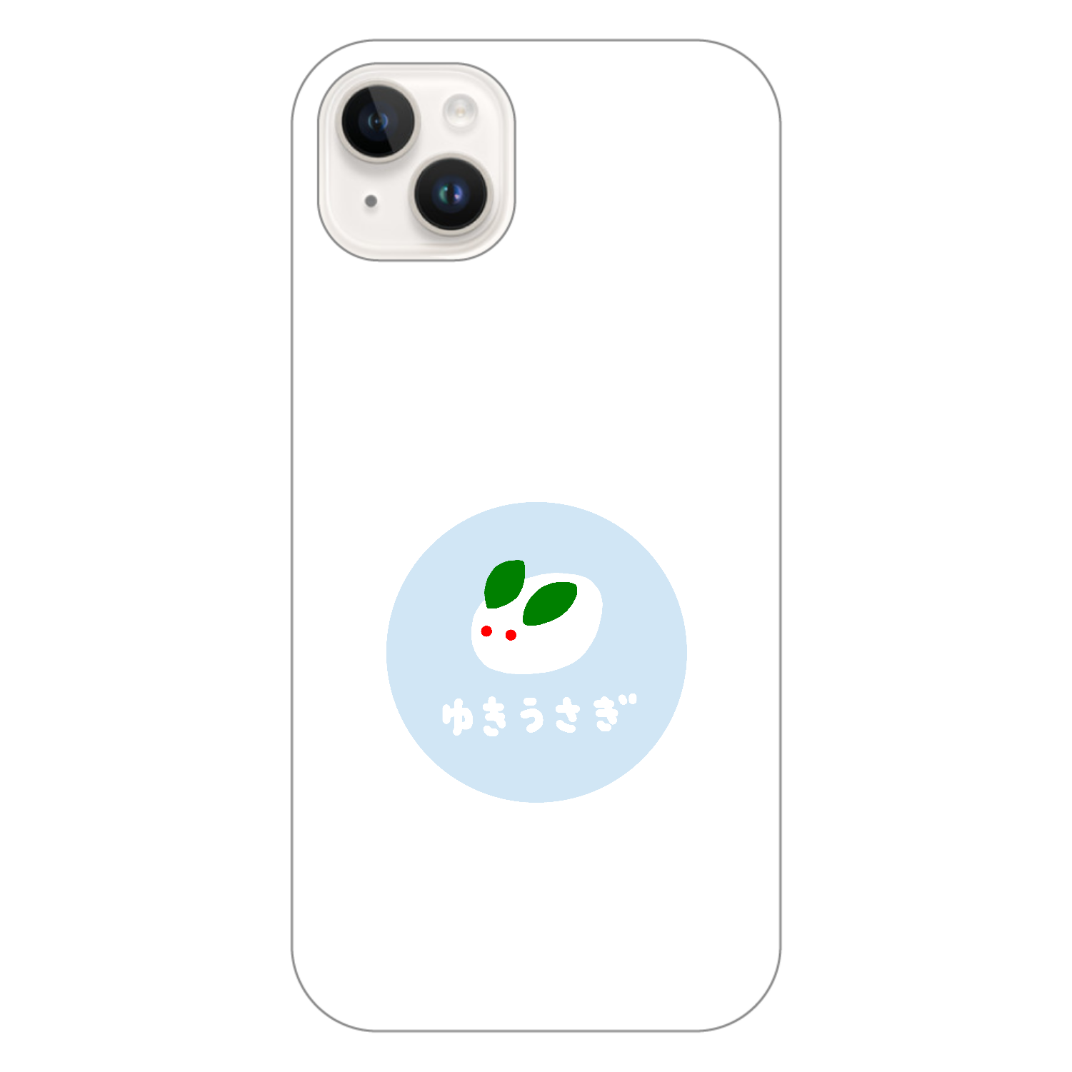 雪うさぎ（あお） iPhone14 Plus (白)