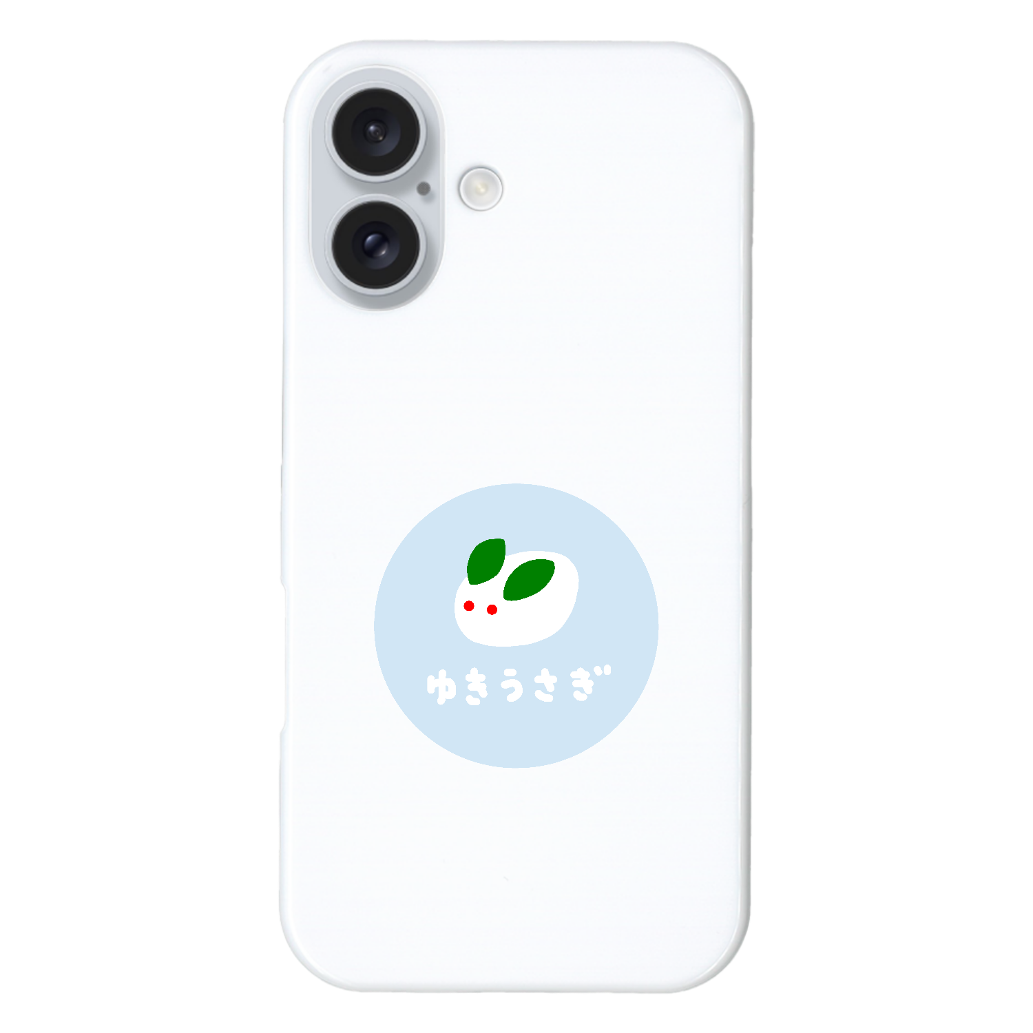 雪うさぎ（あお） iPhone16 (ハードケース)