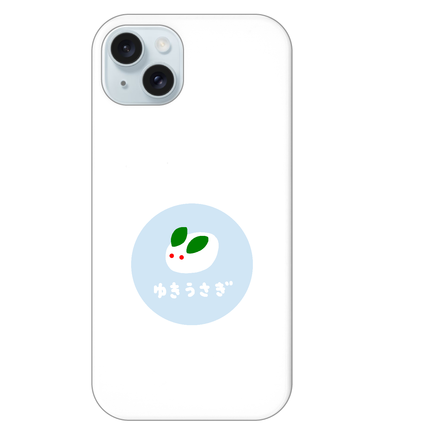雪うさぎ（あお） iPhone15 Plus (ハードケース)