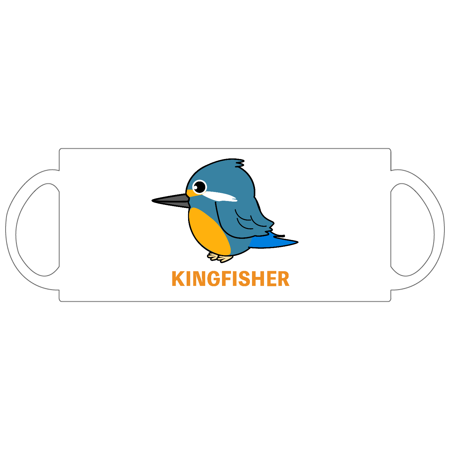 かわいいカワセミのイラスト定番マグカップ1