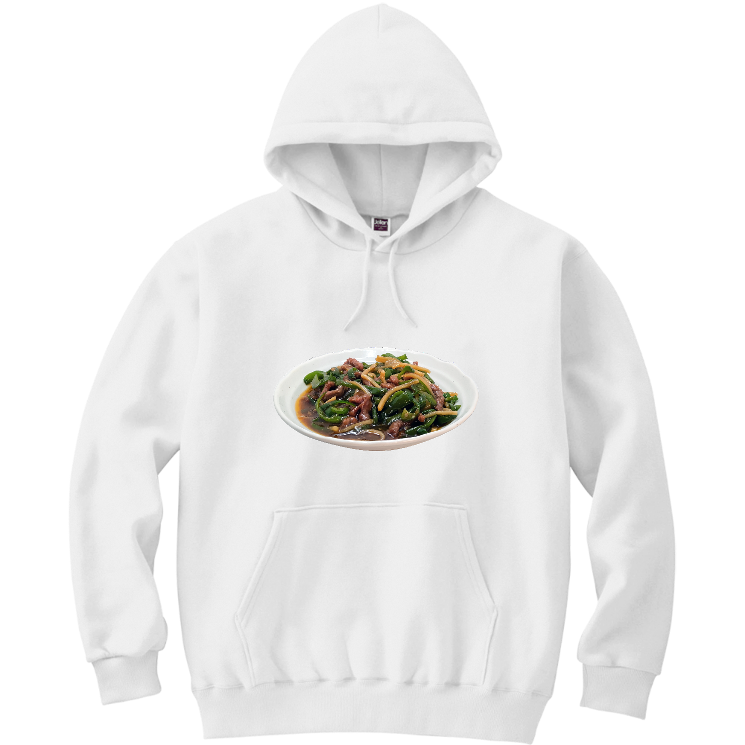 チンジャオロース（青椒肉絲） 軽量プルパーカー (長袖プリント)