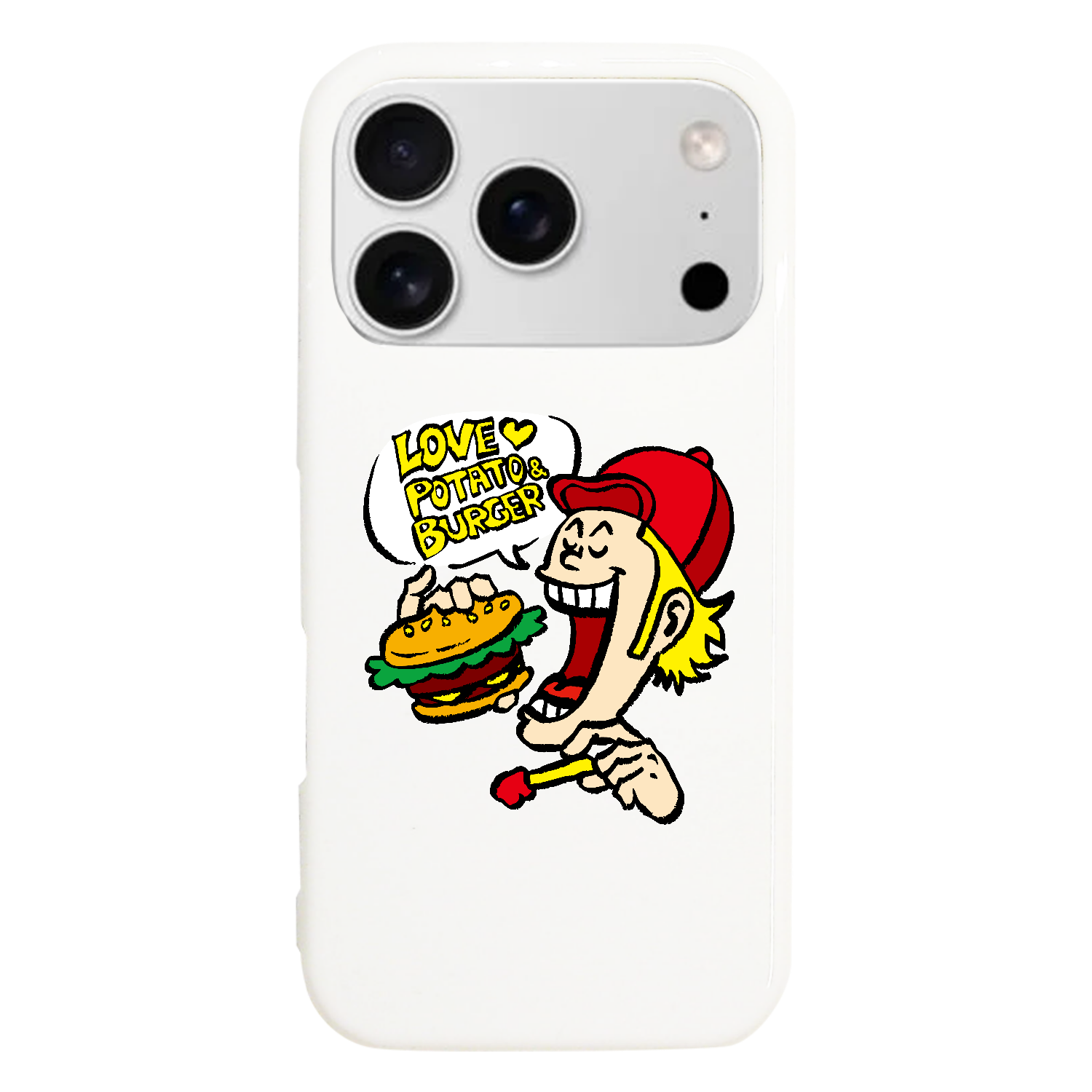 グラフィックシリーズ「ラブ♡ポテト＆バーガー」 iPhone17 Pro (ハードケース)