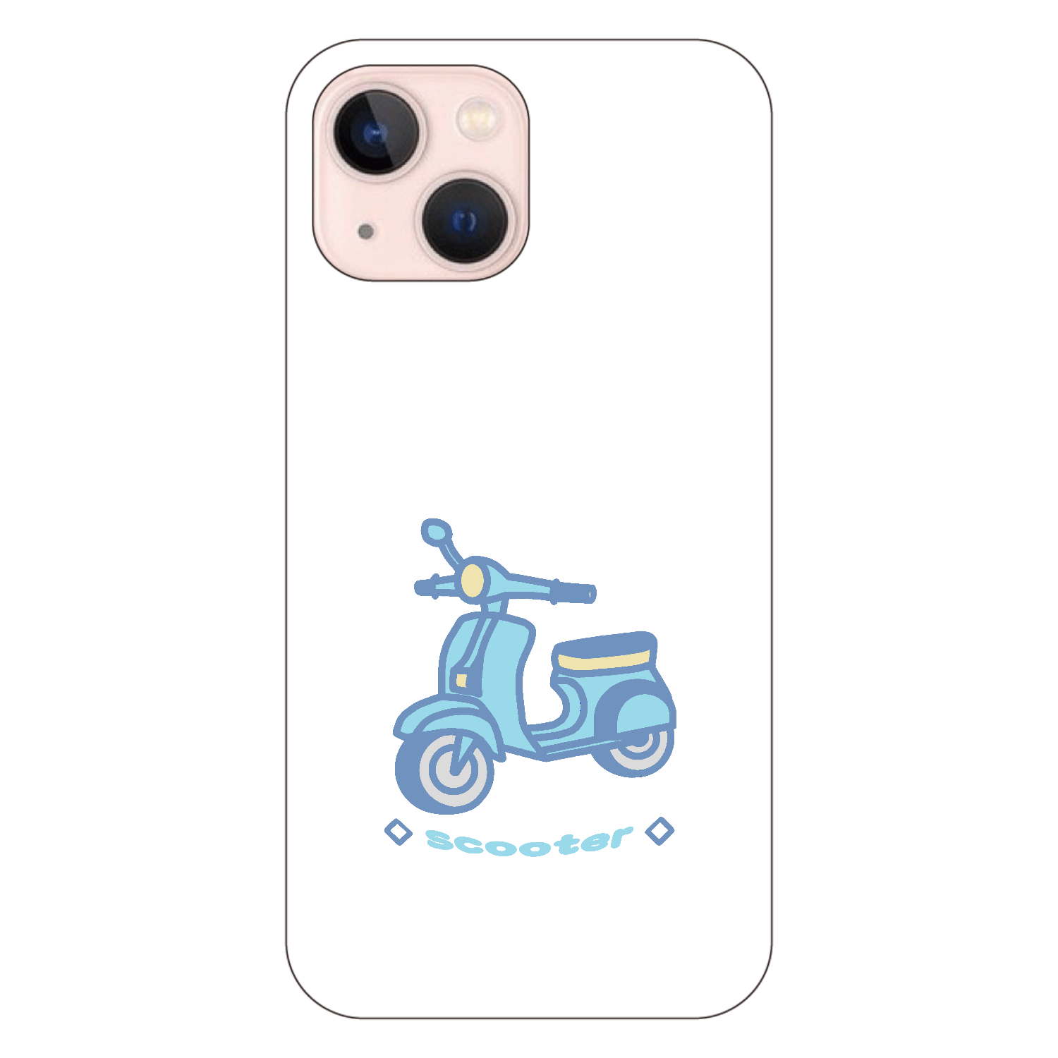 スクーターⅡ iPhone13 mini (白/黒) 