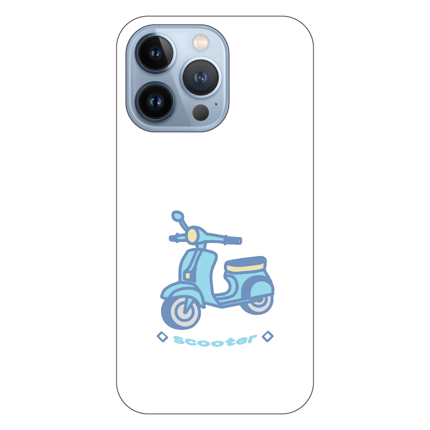 スクーターⅡ iPhone13 Pro (白/黒) 