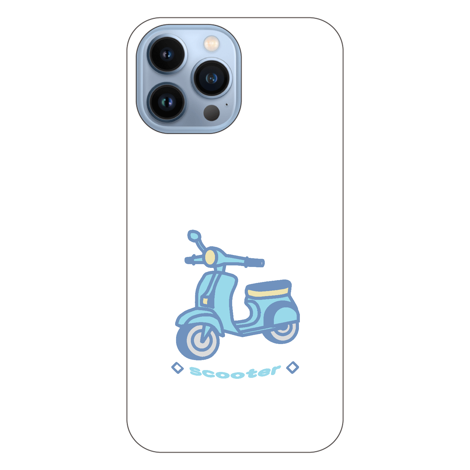 スクーターⅡ iPhone13 Pro Max (白/黒) 