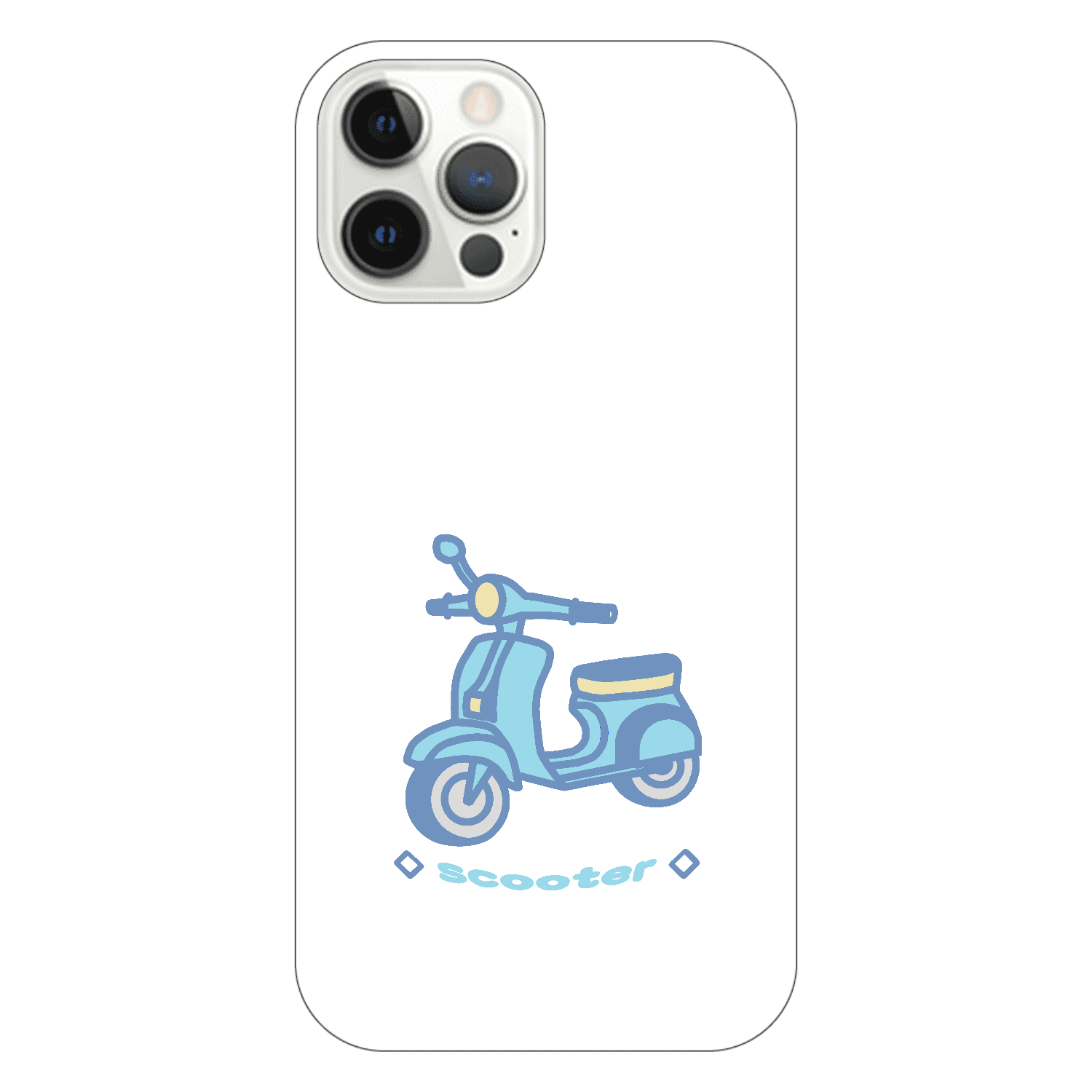 スクーターⅡ iPhone12 Pro (白/黒)
