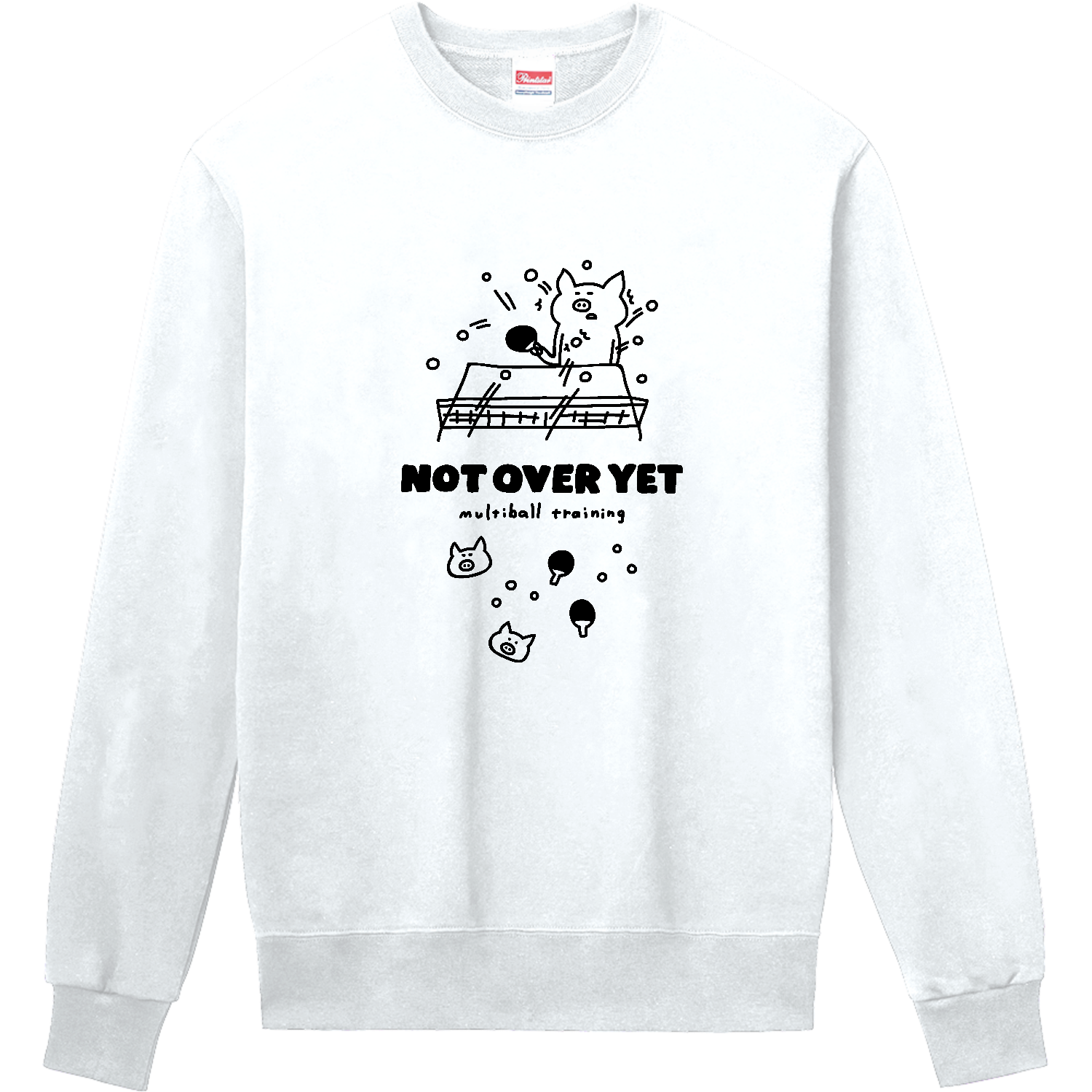 卓球　多球練習が終わらない 定番スウェット