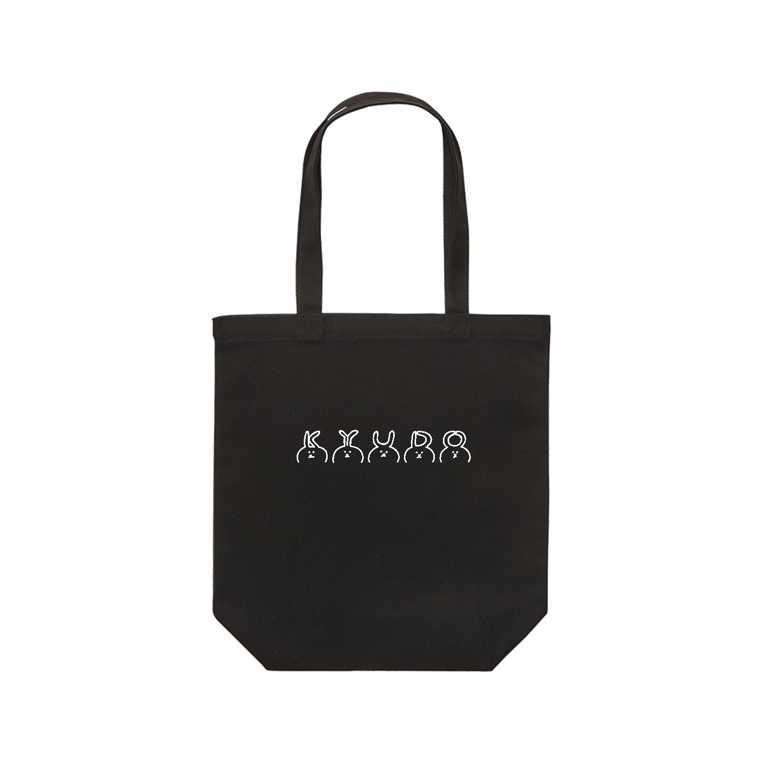 弓道　ウサギ文字・白 レギュラーキャンバストートバッグ(M) (フルカラー転写プリント)