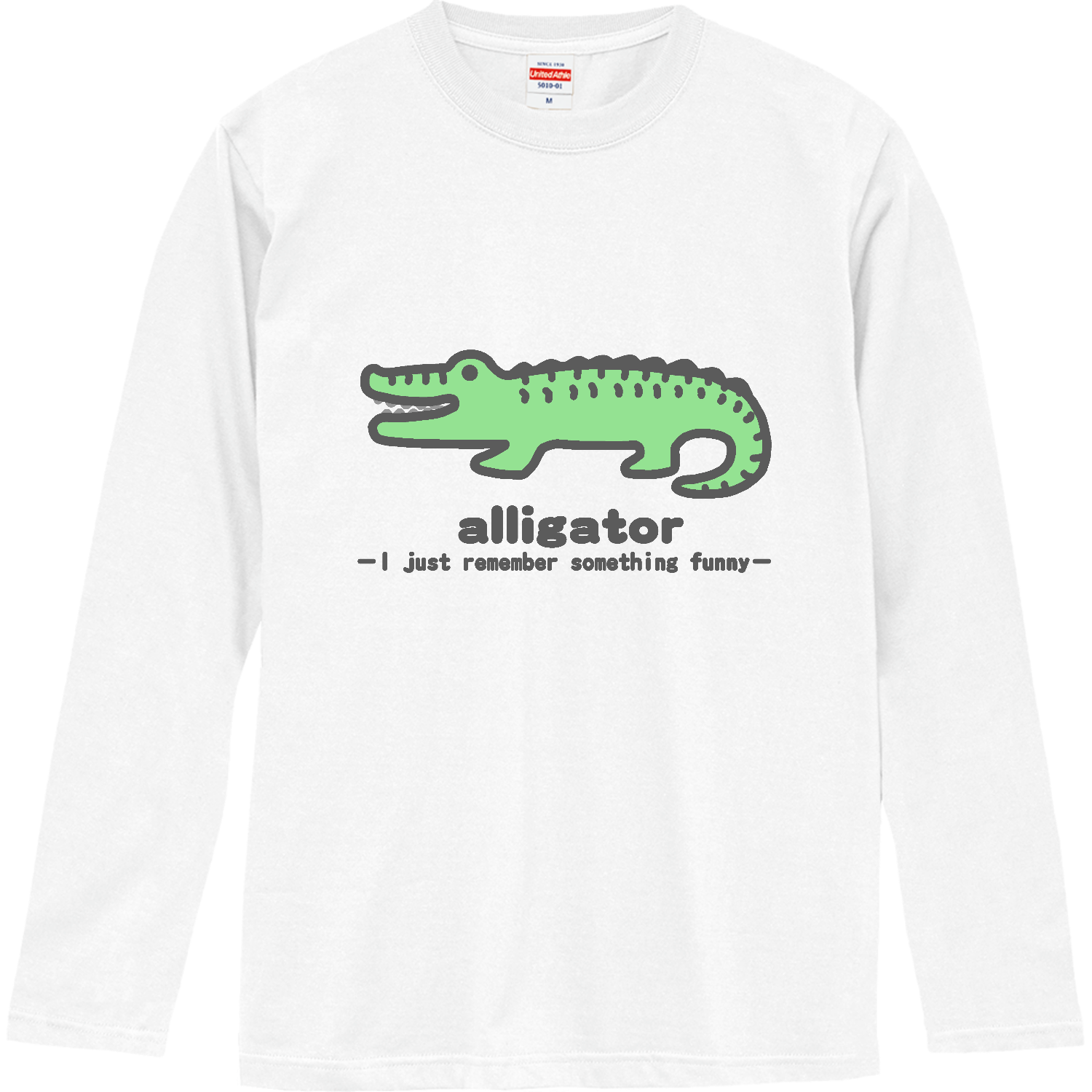 思い出し笑いのワニⅡ ロングスリーブTシャツ