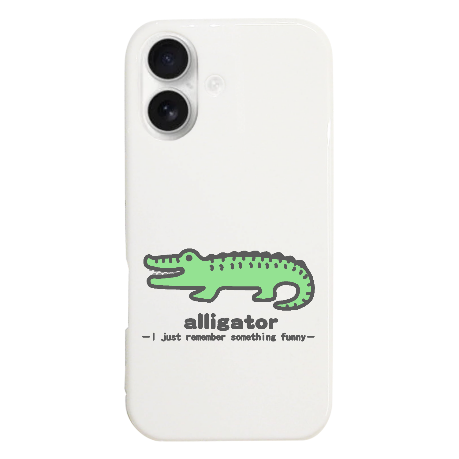 思い出し笑いのワニⅡ iPhone17 (ハードケース)